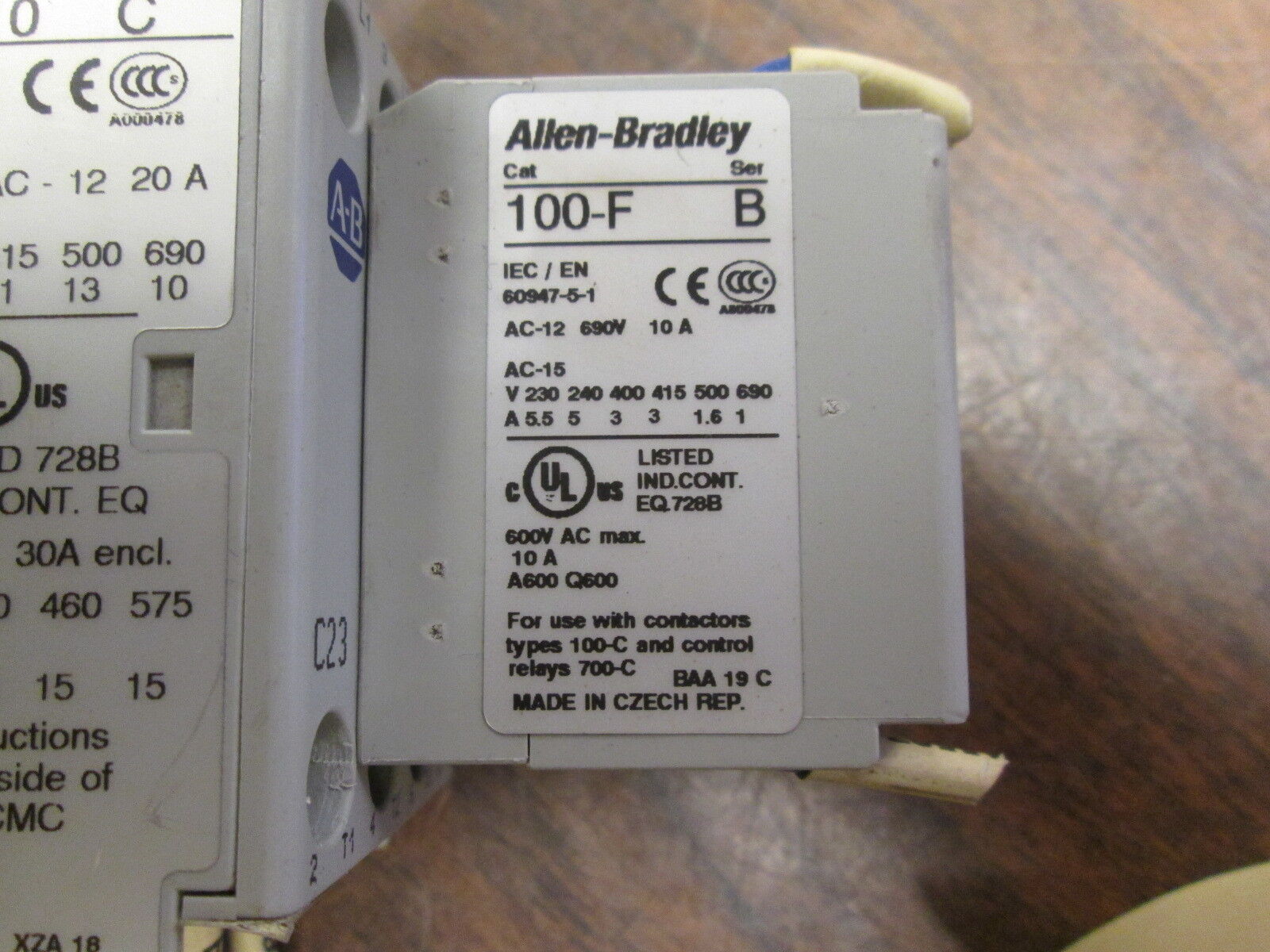 Allen-Bradley Contactor 100-C23Z*10 24VDC Coil 30A 600V Used