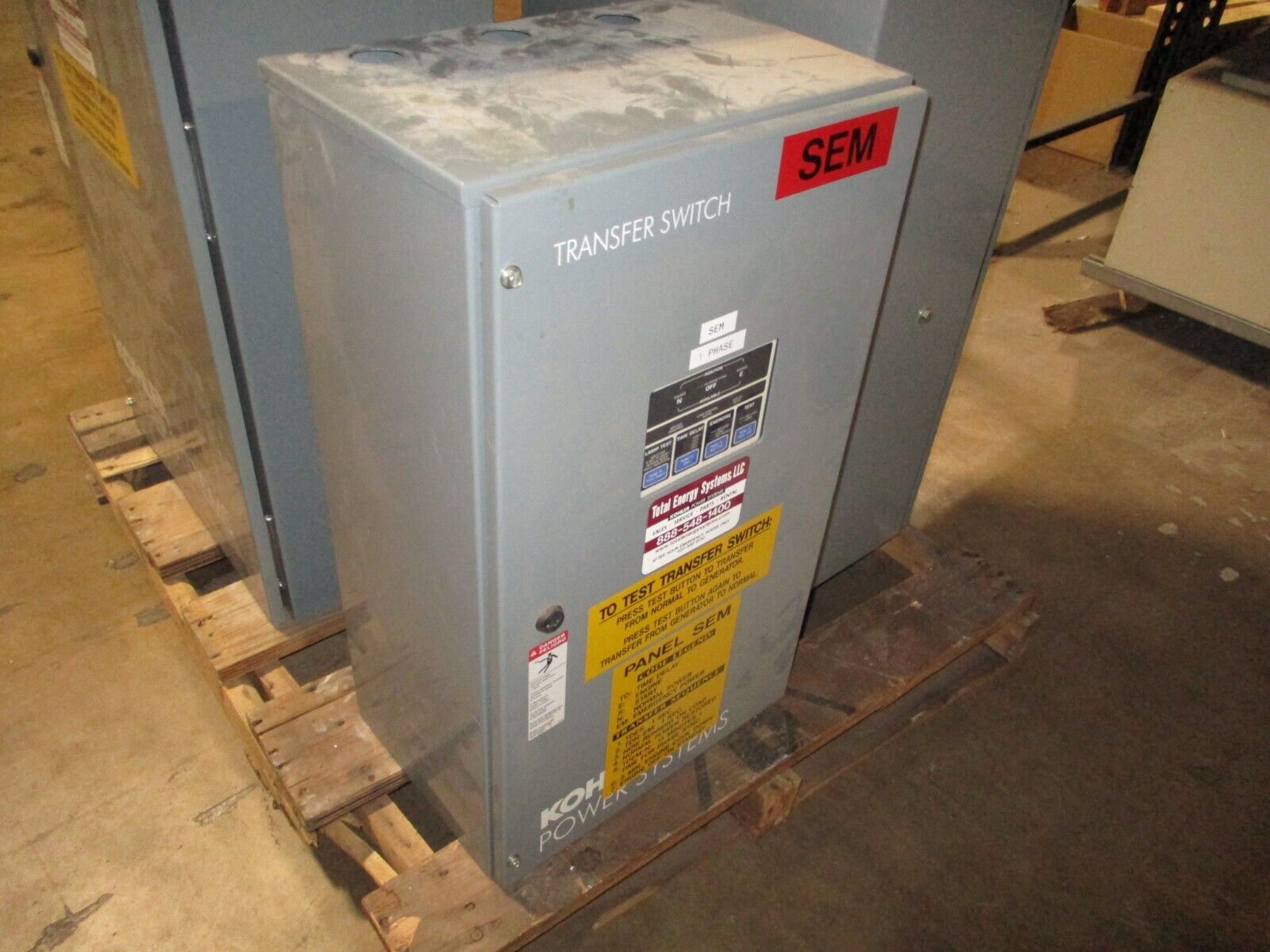 Kohler Automatic Transfer Switch KCT-AMTA-0104S 104A 480V 3Ph 4W 3P 60Hz Used