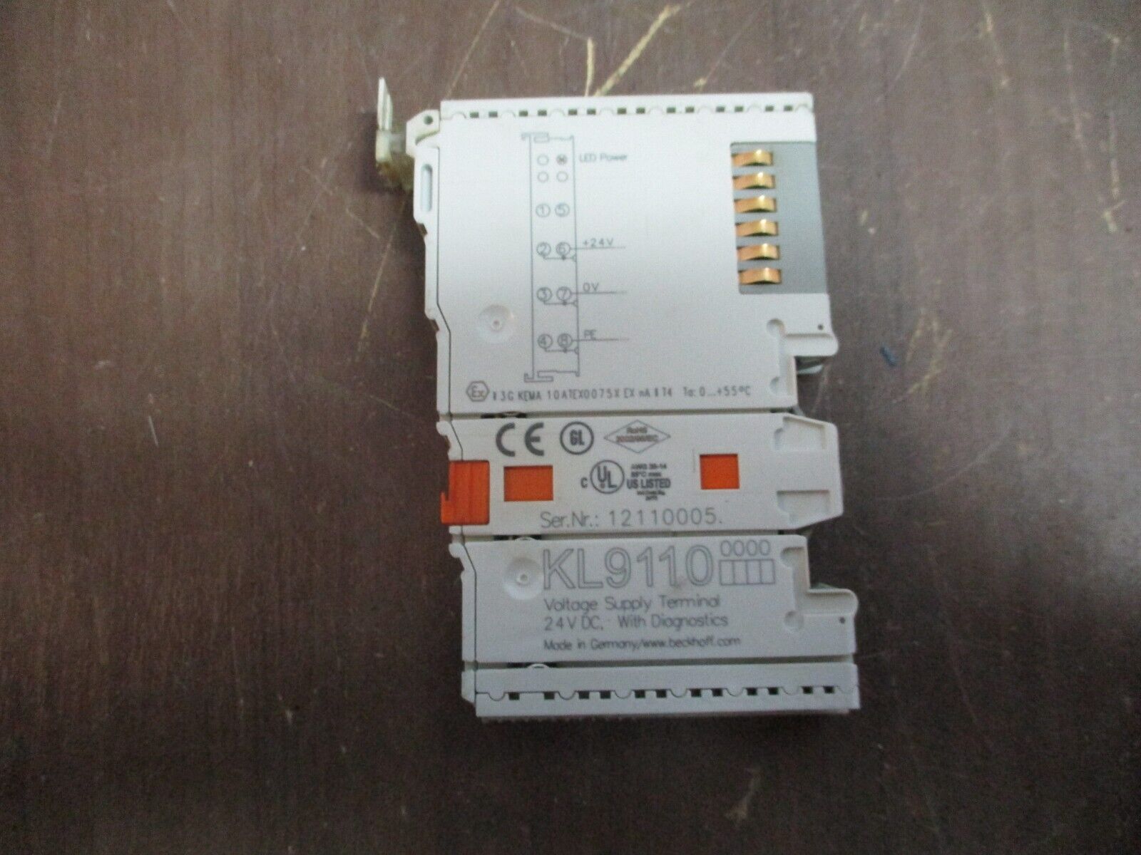 Beckhoff Voltage Supply Terminal KL9110 24VDC w/ Diagnostics Used