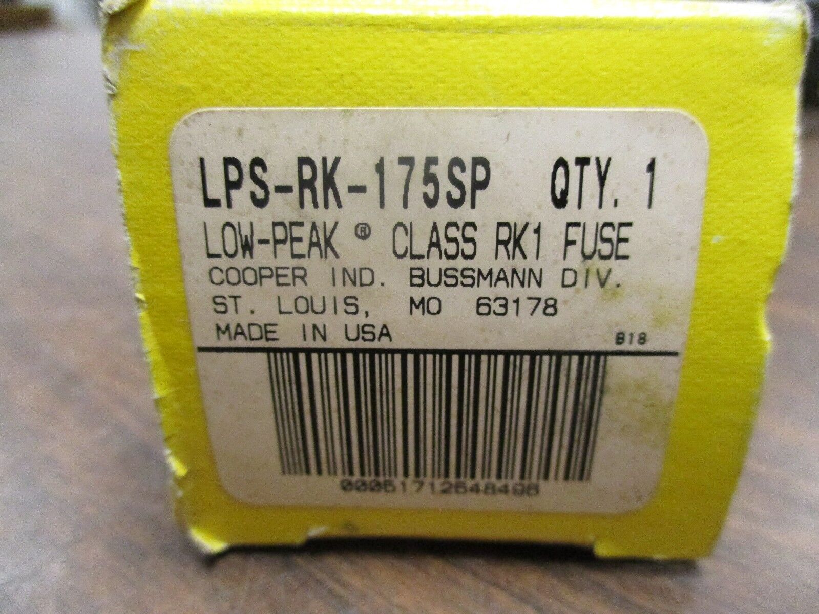 Cooper Bussmann Low-Peak Fuse LPS-RK-175SP 175A 600V New Surplus