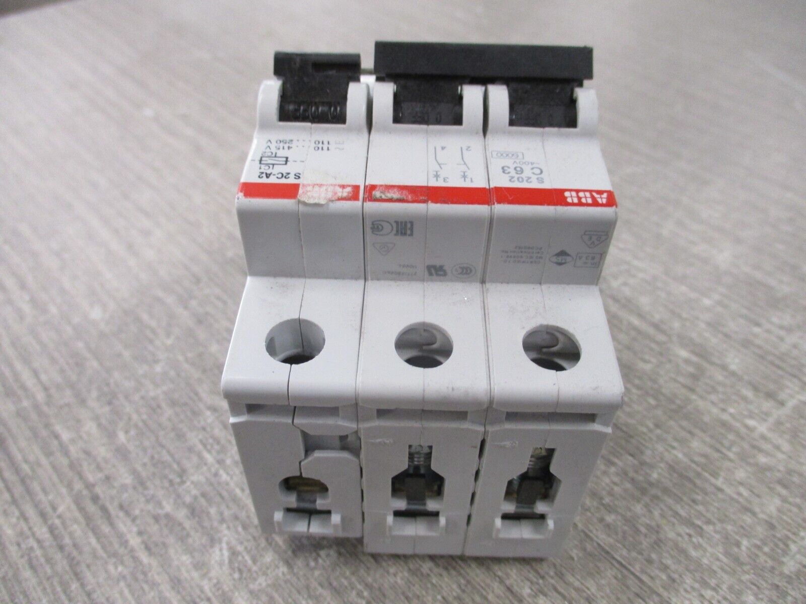 ABB Circuit Breaker S 202 C 63 63A 400V 3P Used