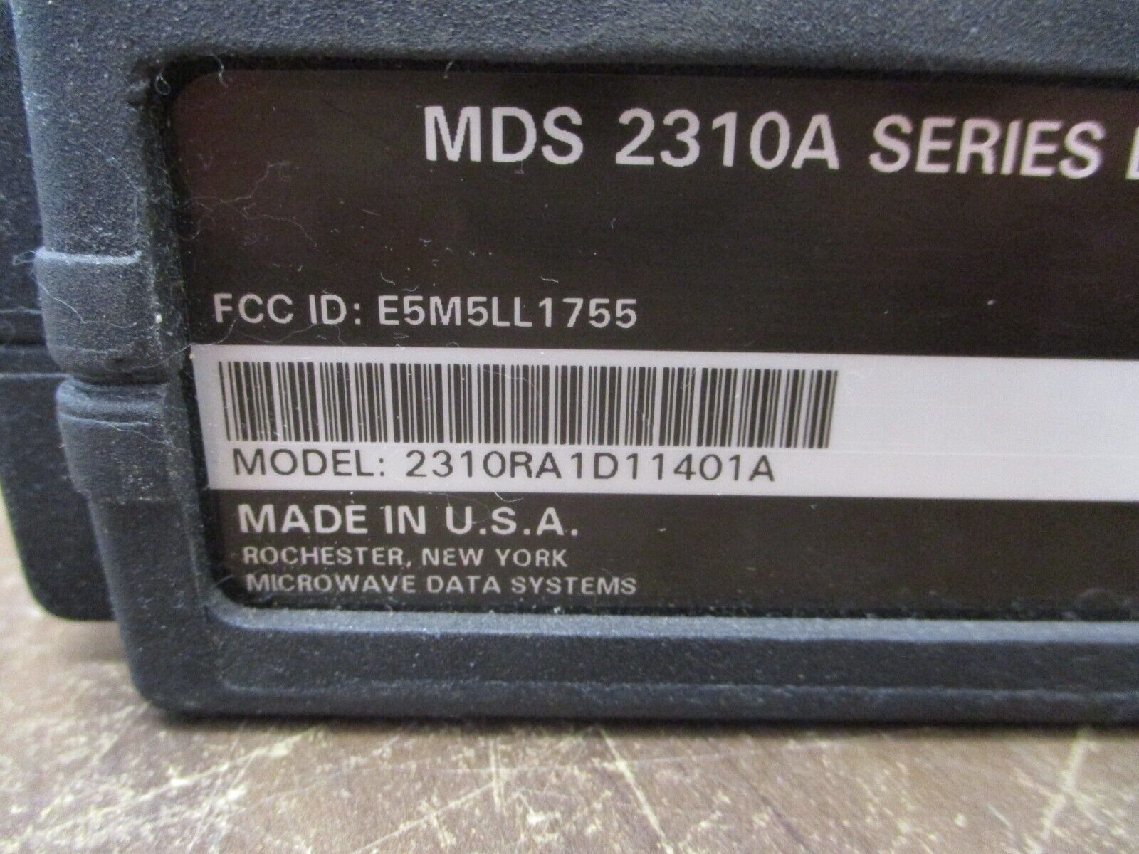 Microwave Data Systems Data Transceiver 2310RA1D11401A Rev. L 13.8VDC 2.5A Used