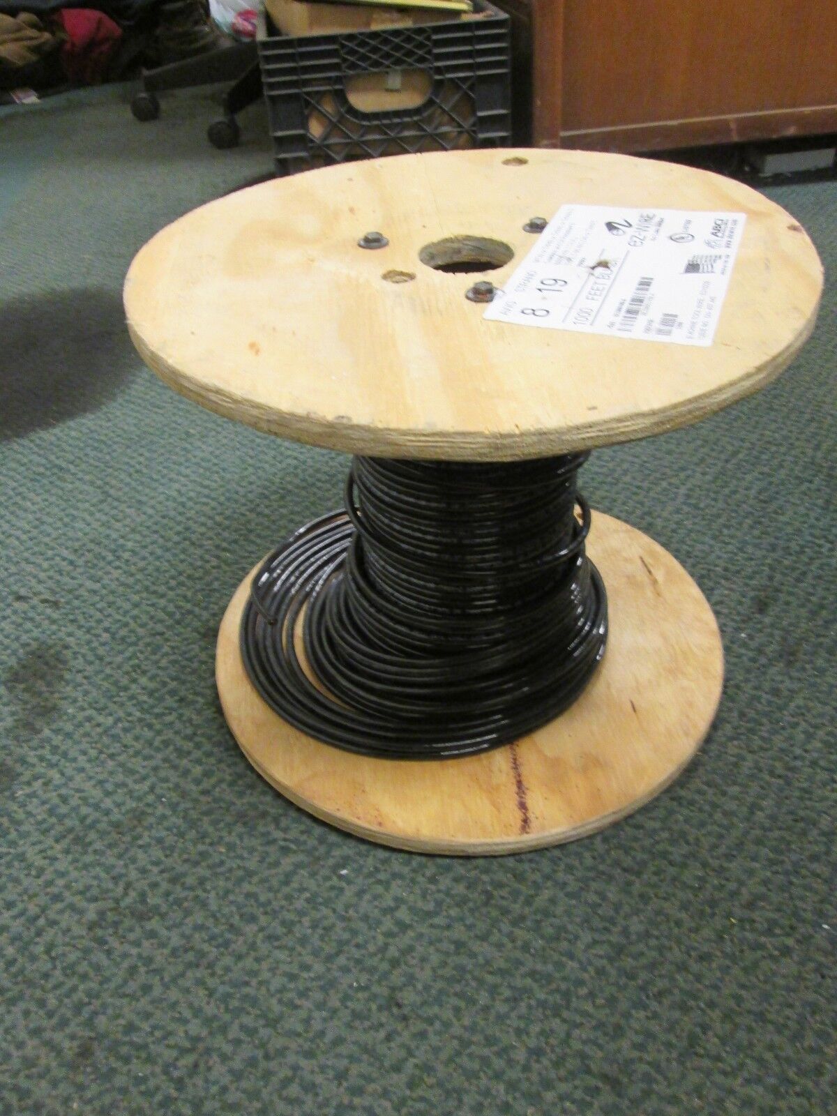 ABCi Building Wire EZ-Wire BEZ00819BLK 8 AWG 19 Strand 600V Approx 115ft Used