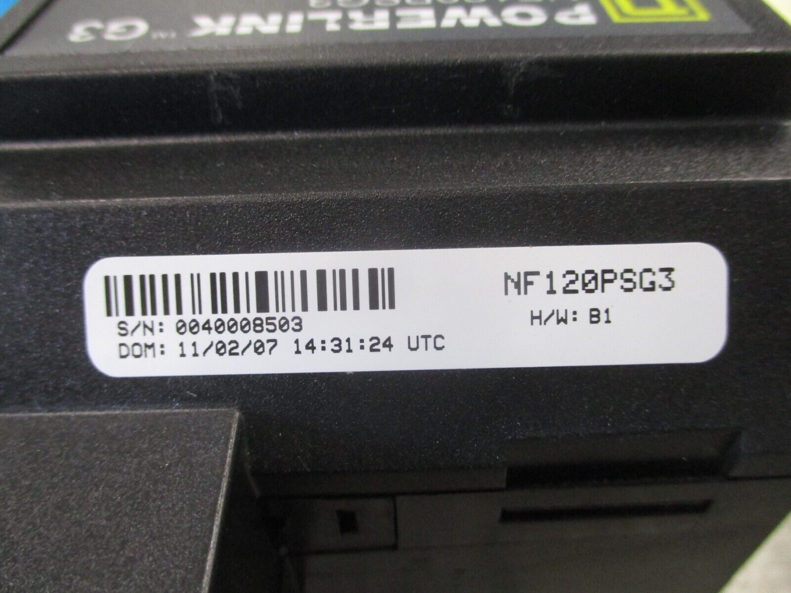 Square D Powerlink G3 Power Supply NF120PSG3 *No Terminal Screws* Used