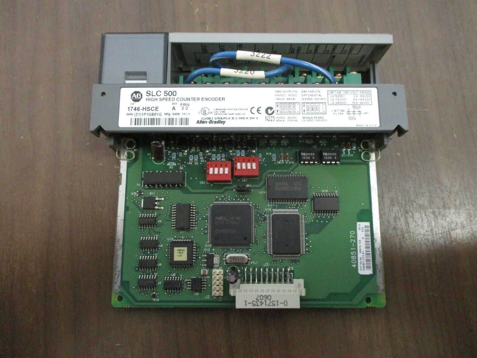 Allen-Bradley SLC 500 High Speed Counter Encoder 1746-HSCE Ser. A Used