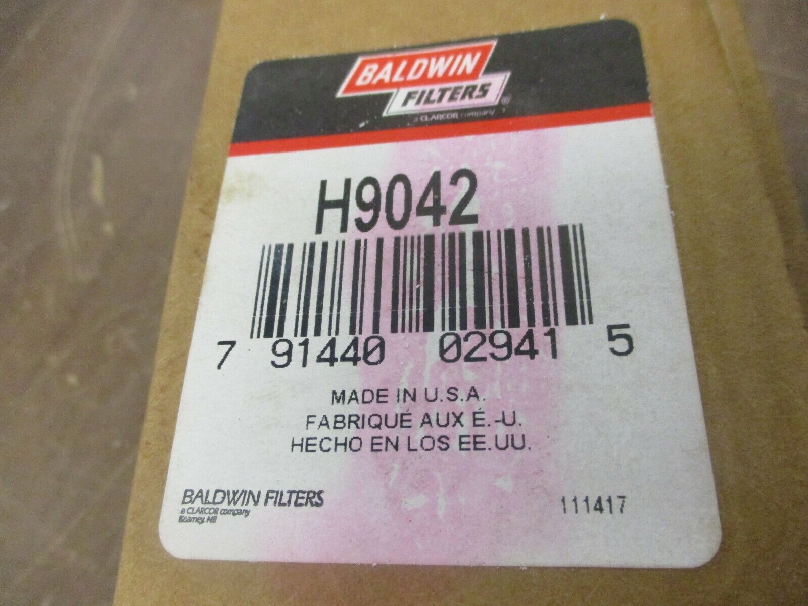 BALDWIN Filters Filter Element H9042 New Surplus