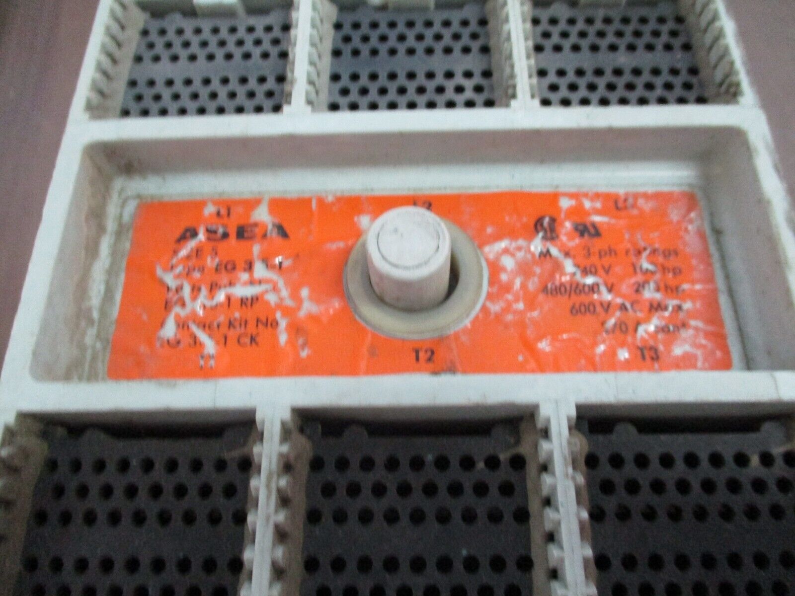 Asea Size 5 Contactor EG 315-1 270A 600V 110-120V Coil *Chipped Cover* Used