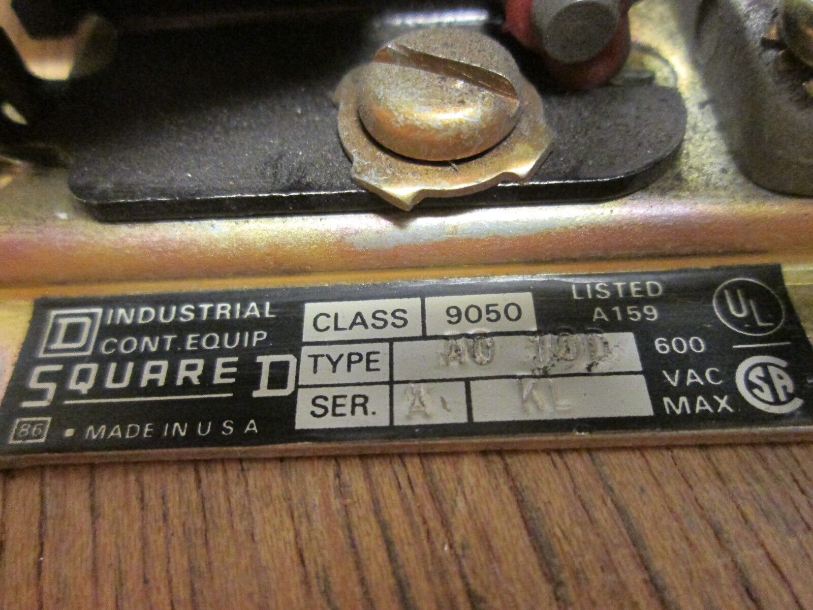 Square D Pnematic Timing Relay 9050 A0 10D 480V Coil Used