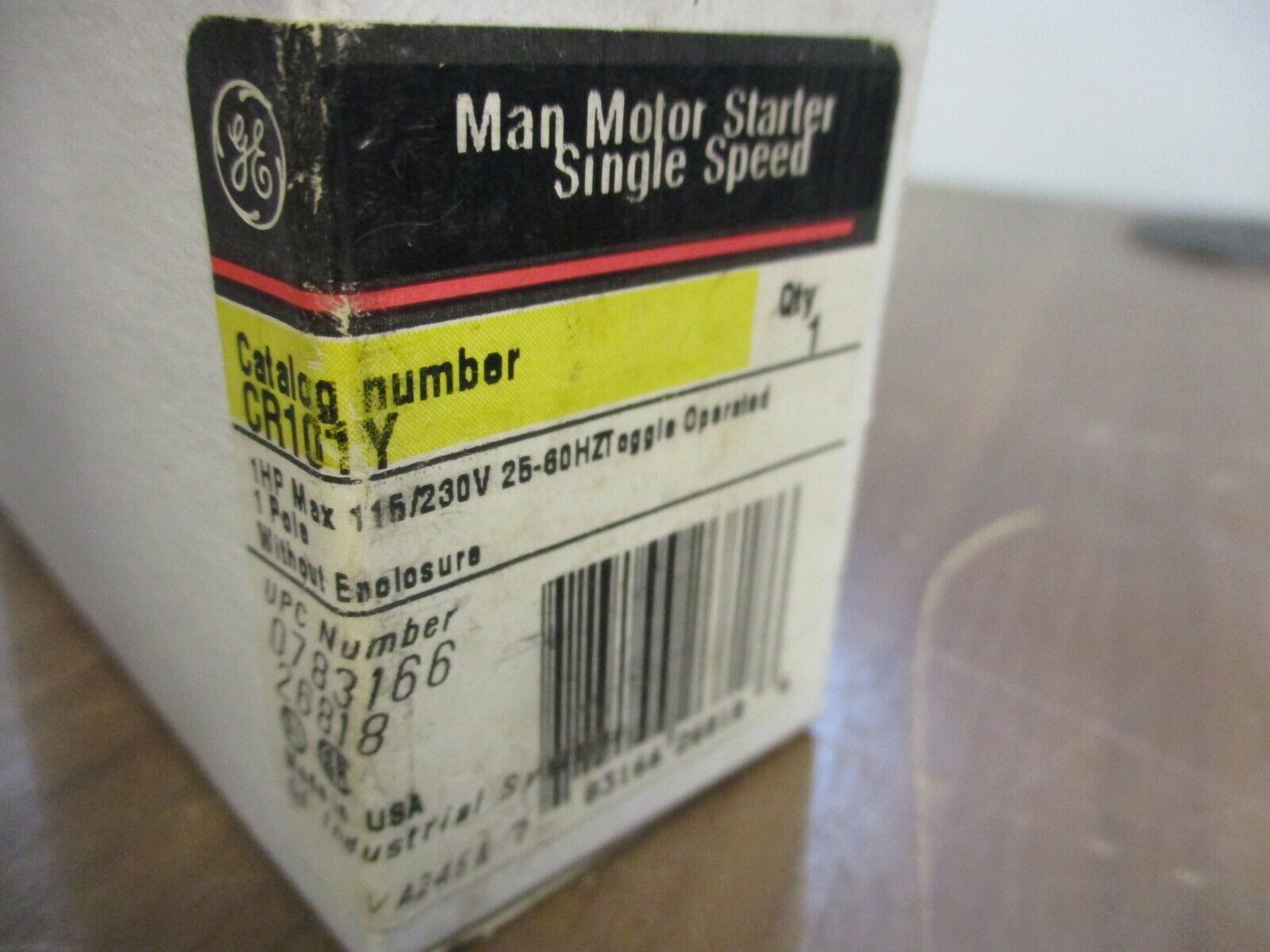 GE Manual Starter CR101Y Single Speed 115/230V 25-60Hz 1P New Surplus