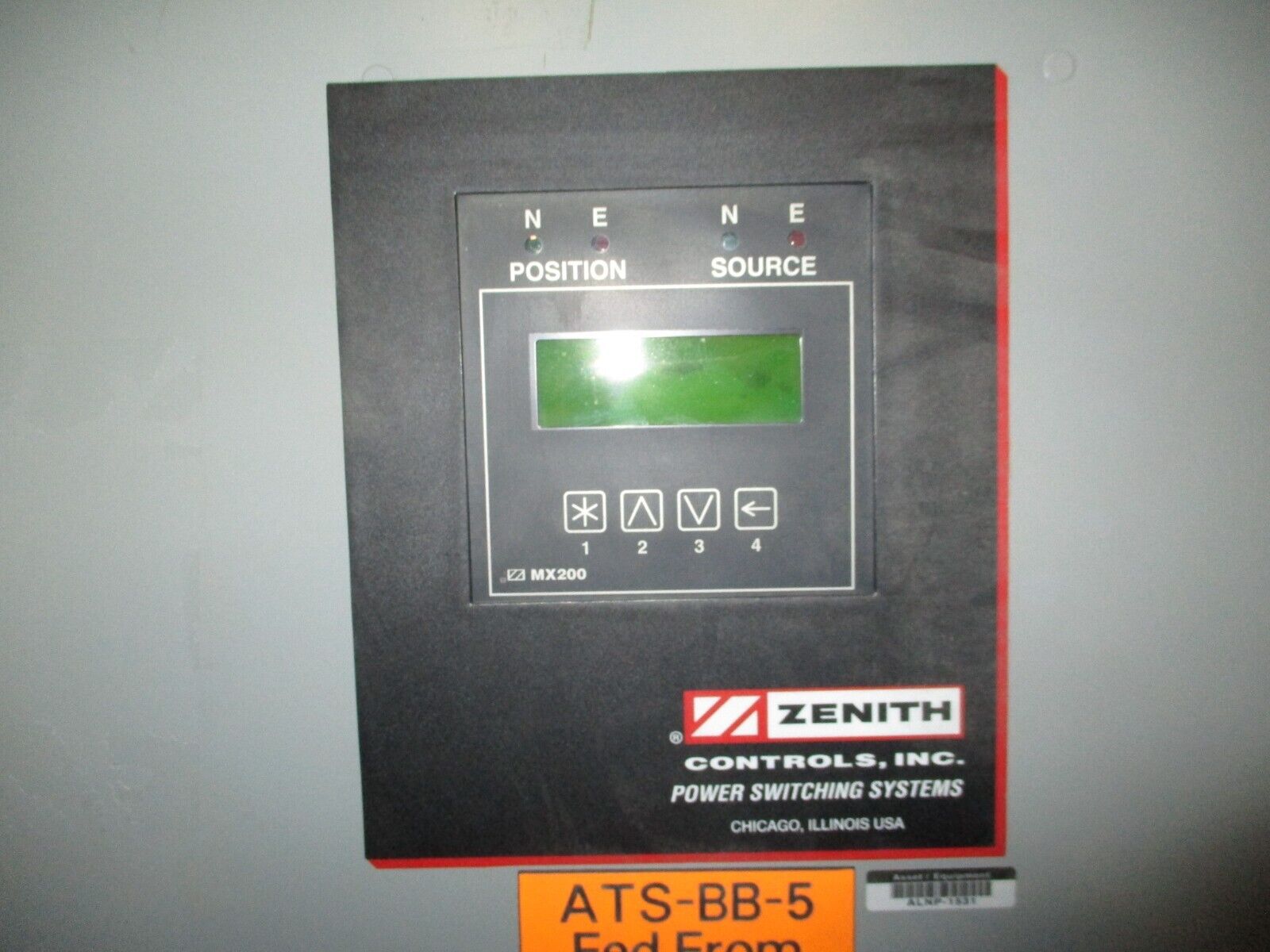 Zenith Automatic Transfer Switch ZTSL40EC-7 400A 277/480V 3Ph 60Hz Used