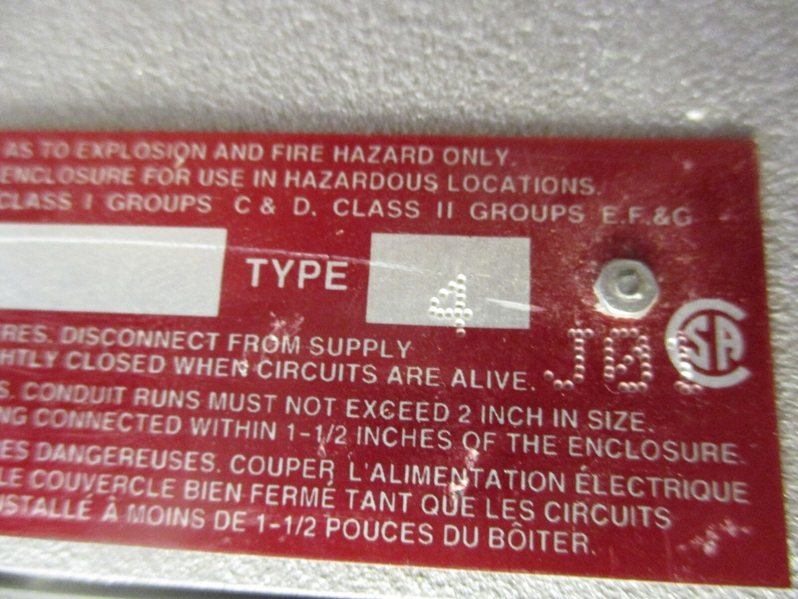 Adalet Explosion Proof Control Enclosure XIFC 033003 N4 Type 4 11-Position Used