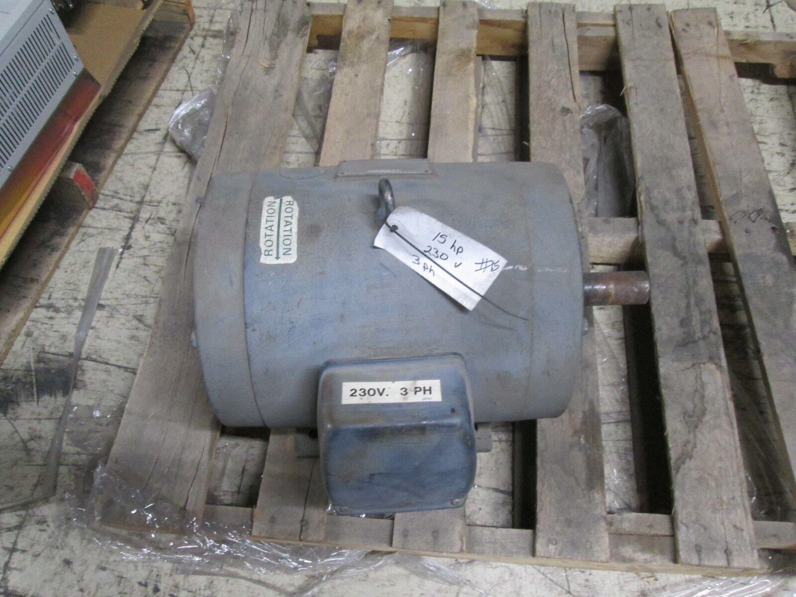 Leeson N254T17DB1B AC Motor 150065-40 15HP 1740RPM FR: 254T ENCL: DP Used