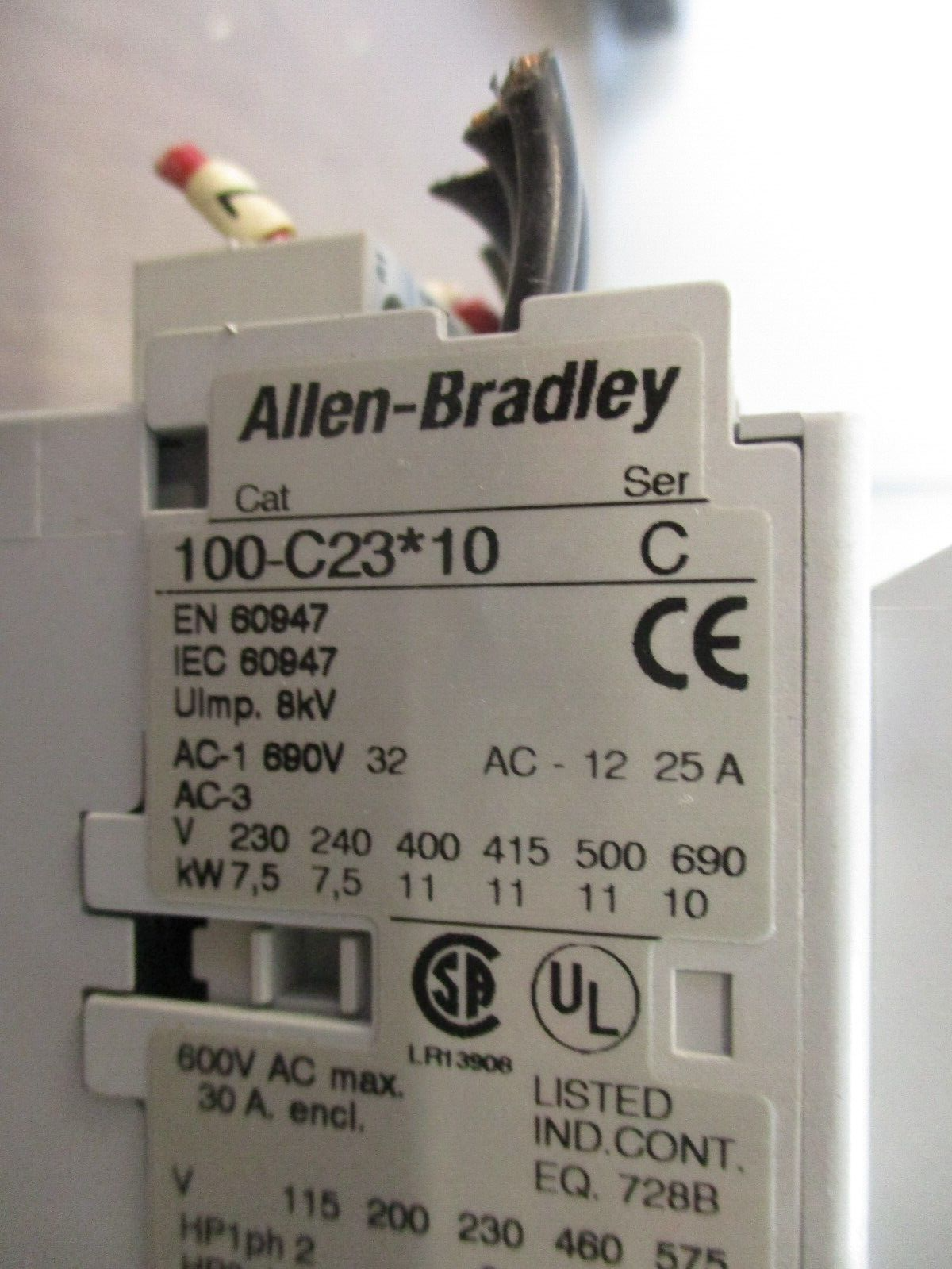 Allen-Bradley Starter 100-C23*10/193-EA2GB 120V Coil Trip: 12-32A 600V Used