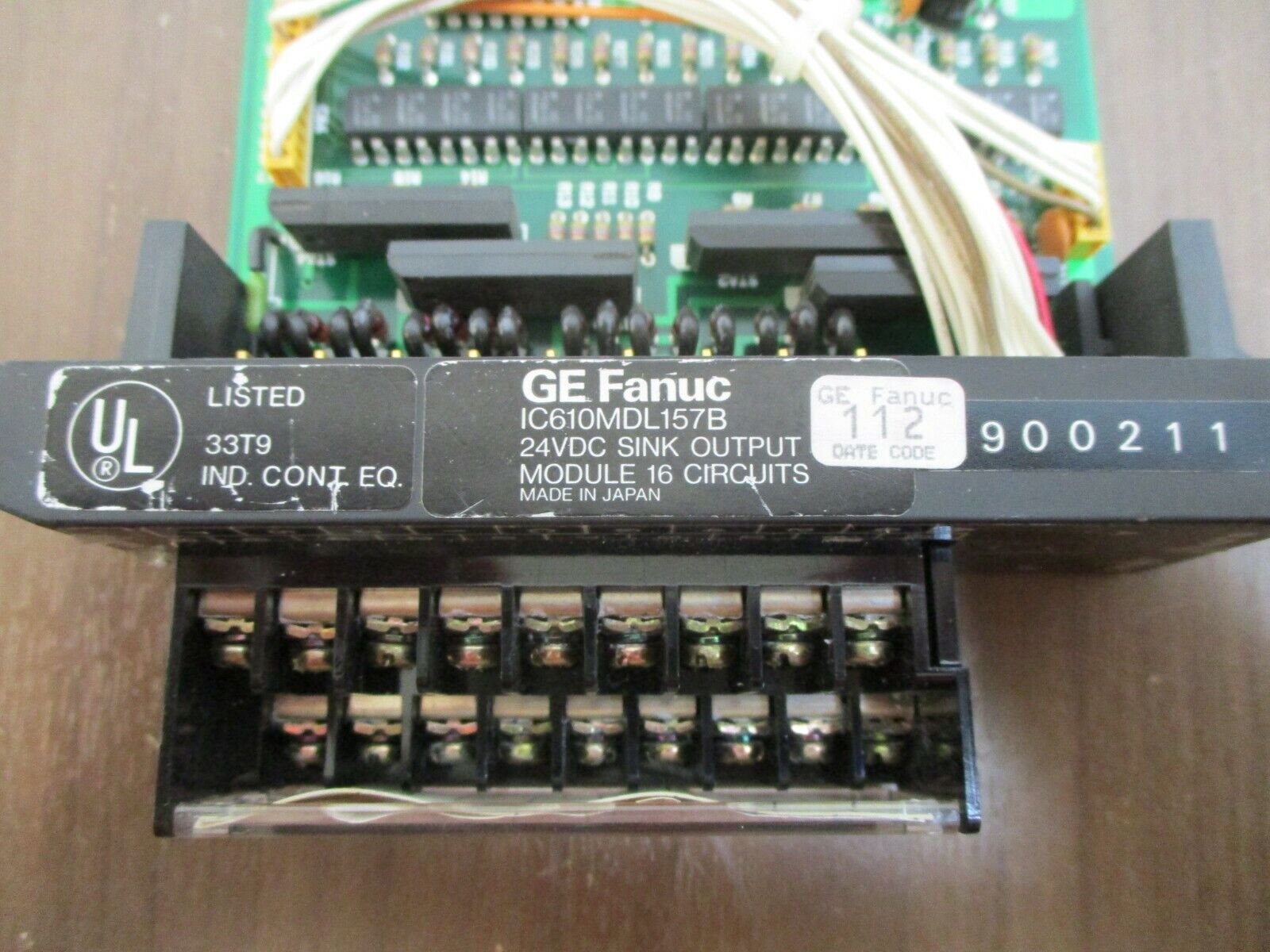 GE Fanuc 24VDC Sink Output Module IC610MDL157B 16-Circuit Used