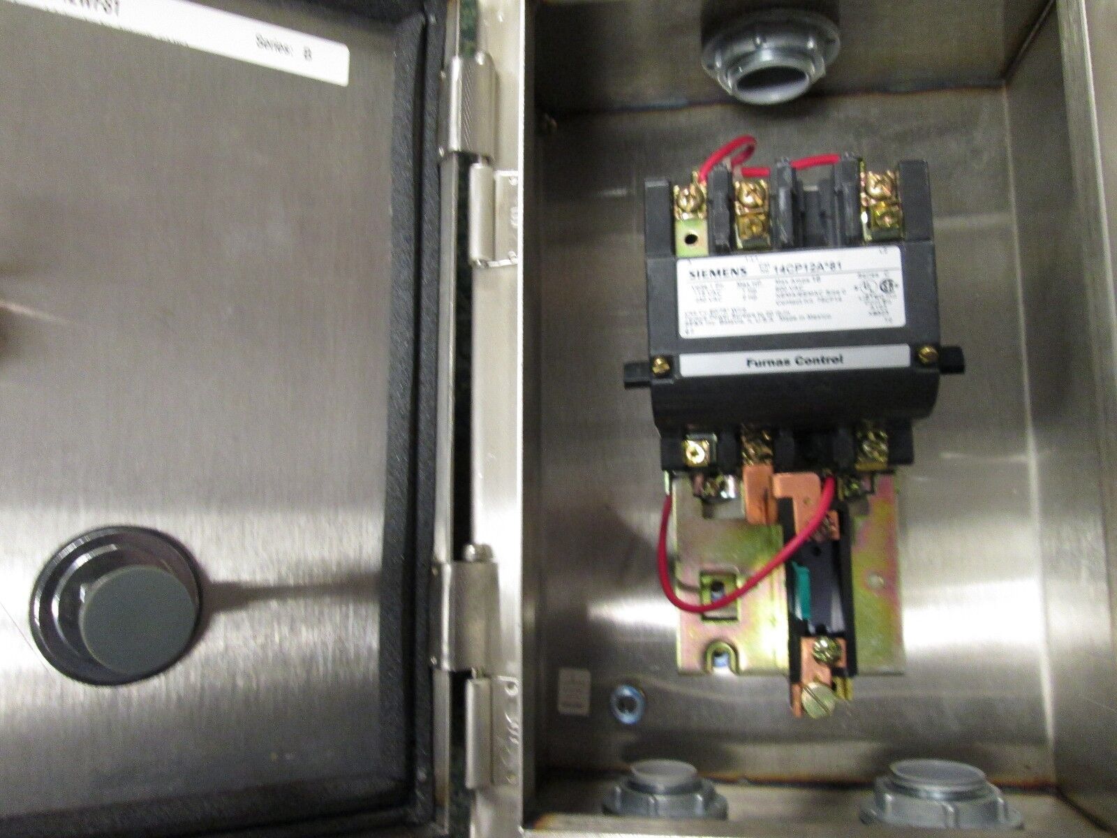 Siemens Stainless Steel Enclosed Starter 14CP12WF81 Size 0 14CP12A*81 Used