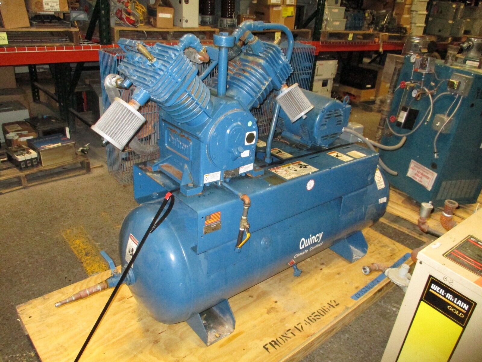 Quincy Compressor QC07508S00005 7.5HP 80-Gallons 208-230/460V 3Ph Used