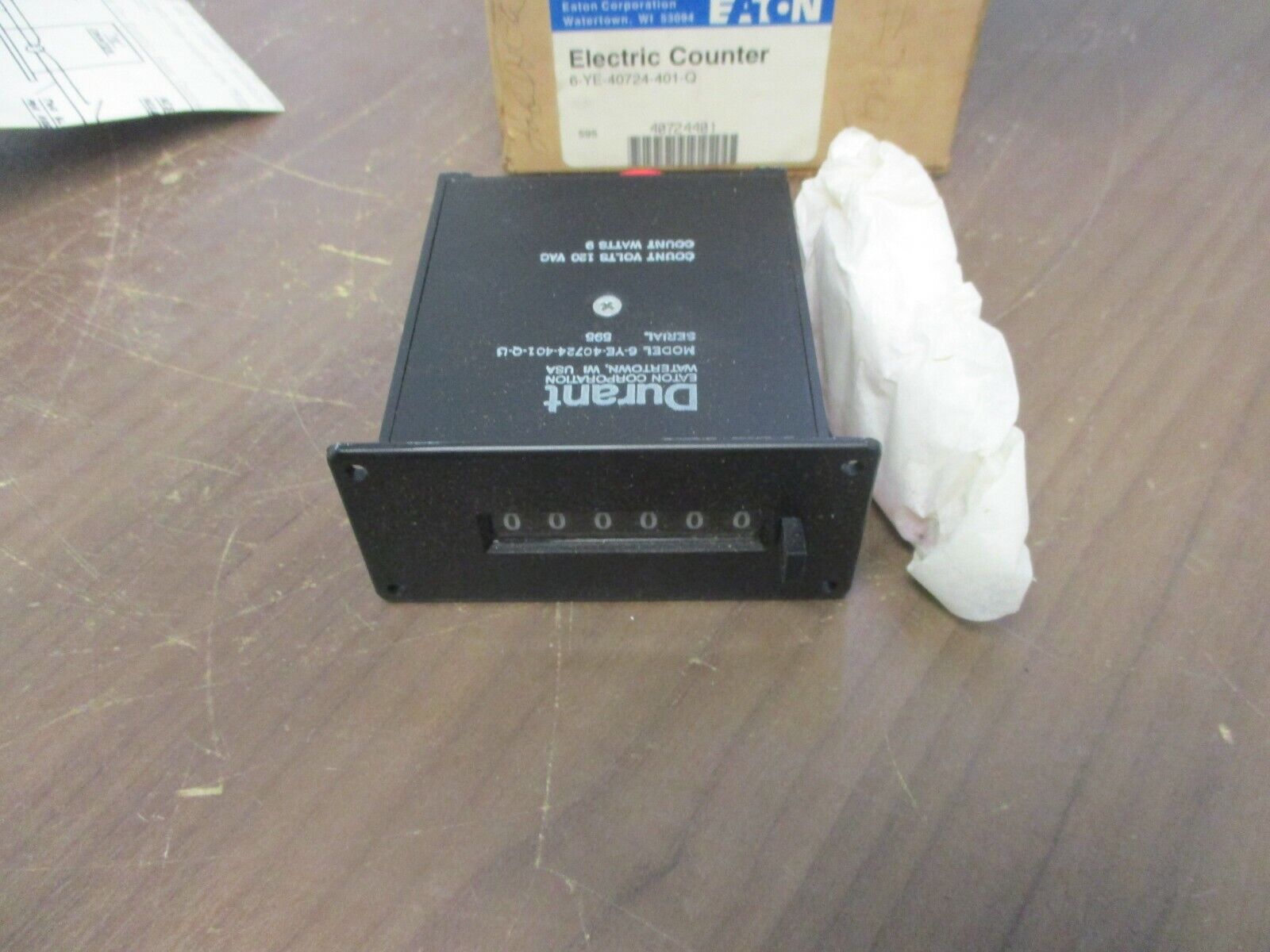 Eaton Durant Electric Counter 6-YE-40724-401-Q New Surplus