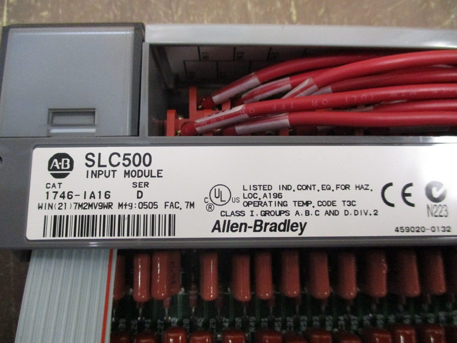 Allen-Bradley SLC500 Input Module 1746-IA16 85-132VAC 50/60Hz Ser. D Used