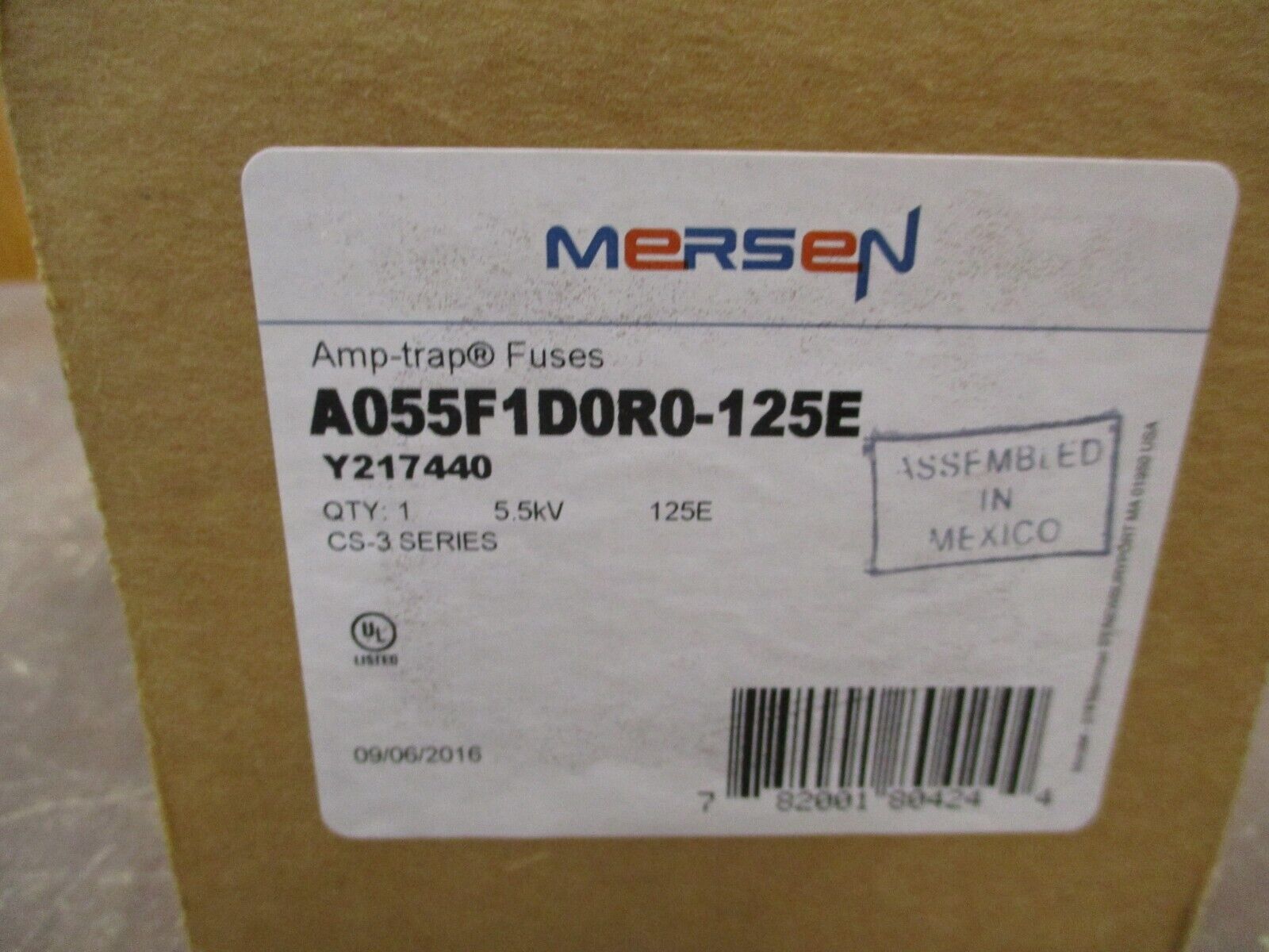 Mersen Amp-Trap Fuse A055F1D0R0-125E 125E 5.5kV New Surplus