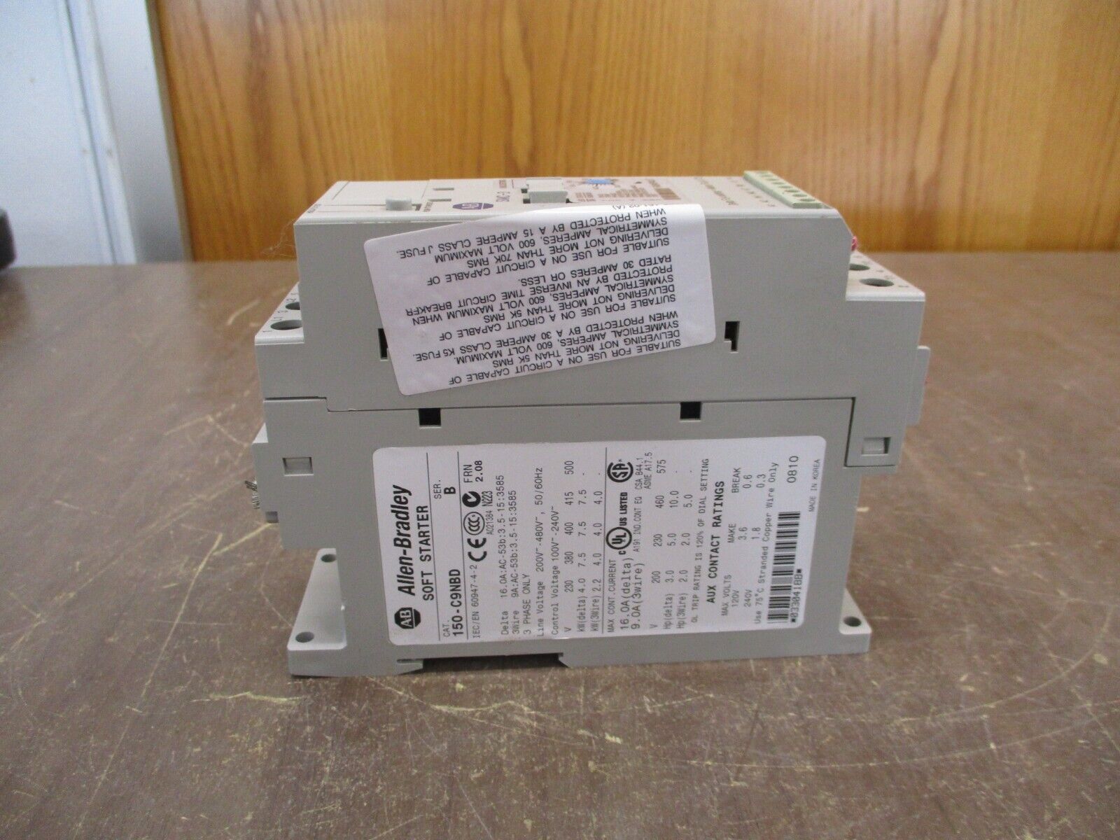 Allen-Bradley SMC-3 Soft Start 150-C9NBD Ser. B FRN 2.08 Used