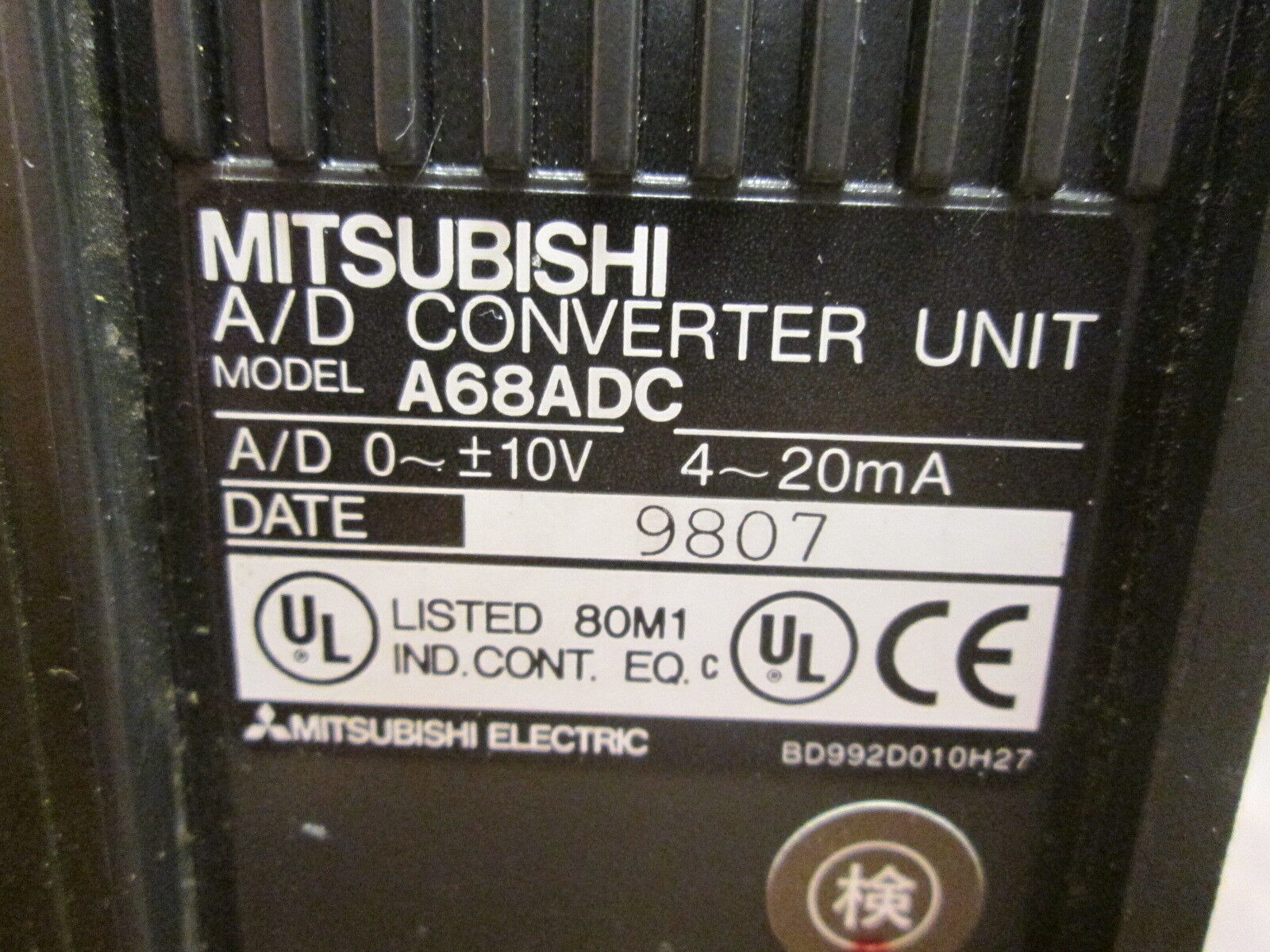 Mitsubishi A/D Converter Unit A68ADC 0-10V 4-20mA Used