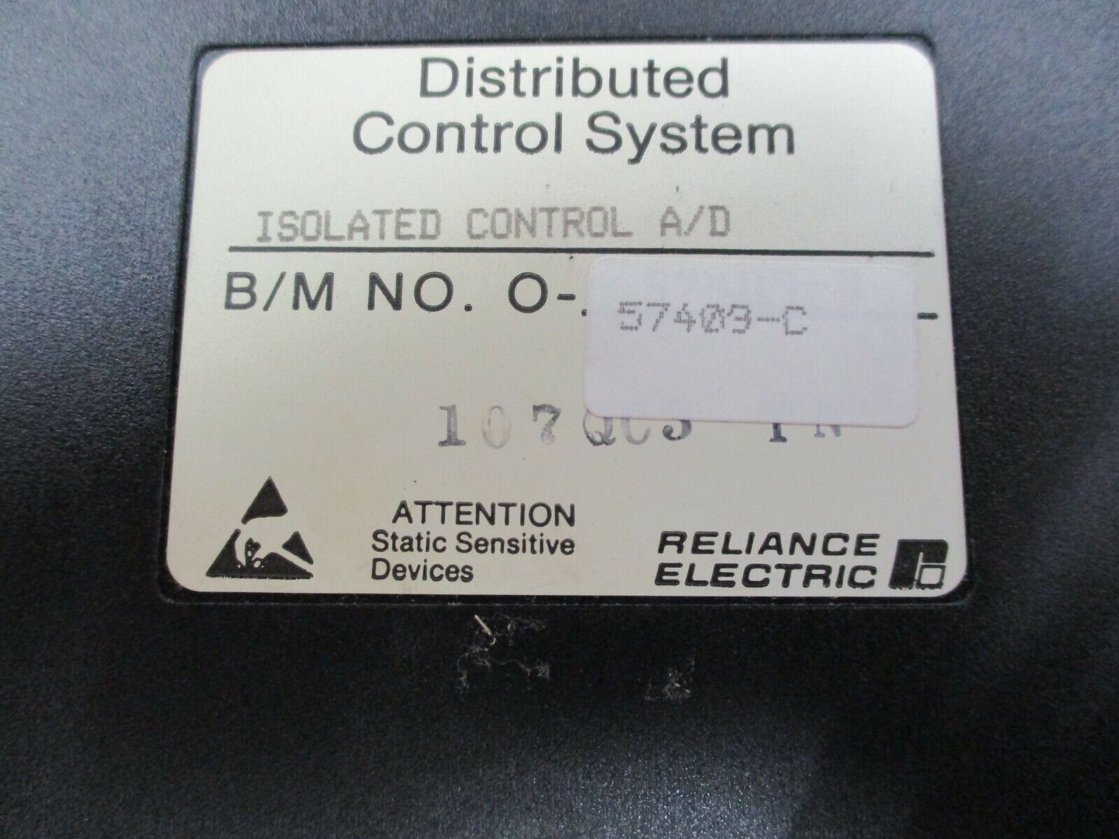 Reliance Electric Isolated Control A/D Module 57409 B/M: O-57409-C Used