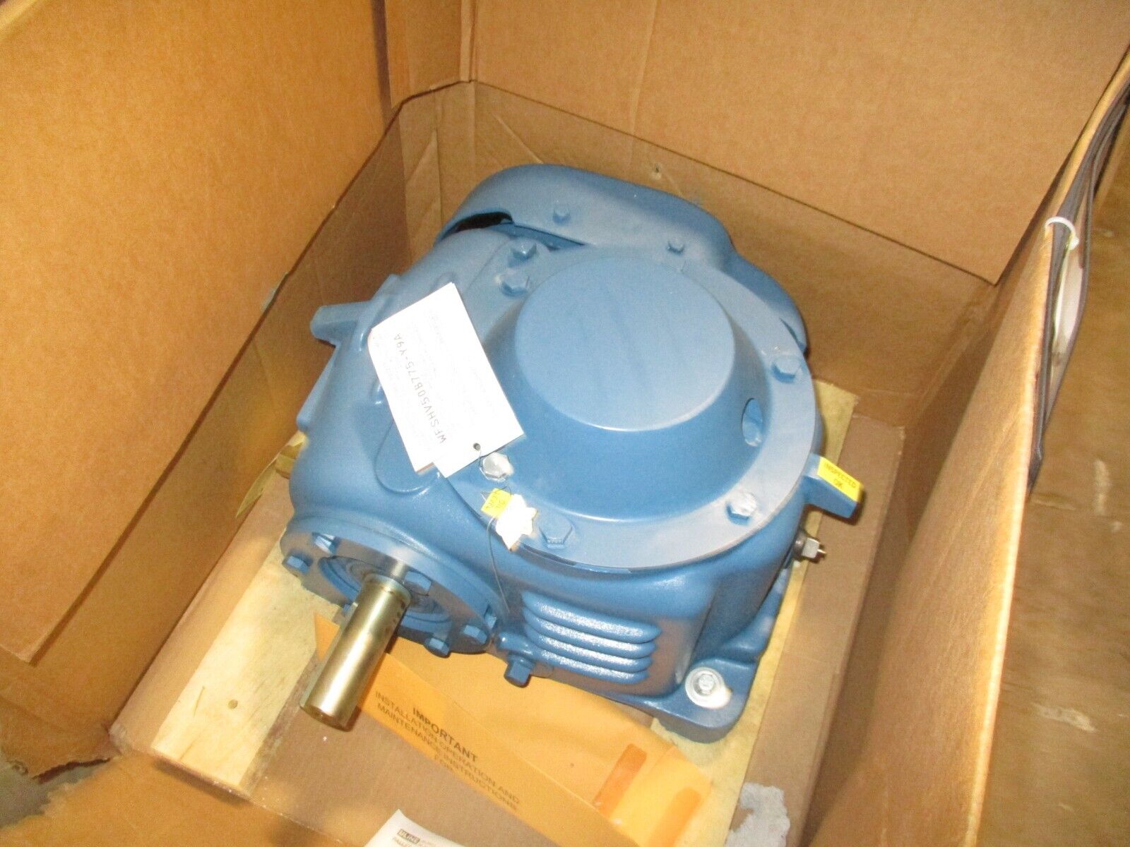 Conedrive Gearbox WFSHV50B775-Y9A Ratio 15:1 1750RPM Input New Surplus