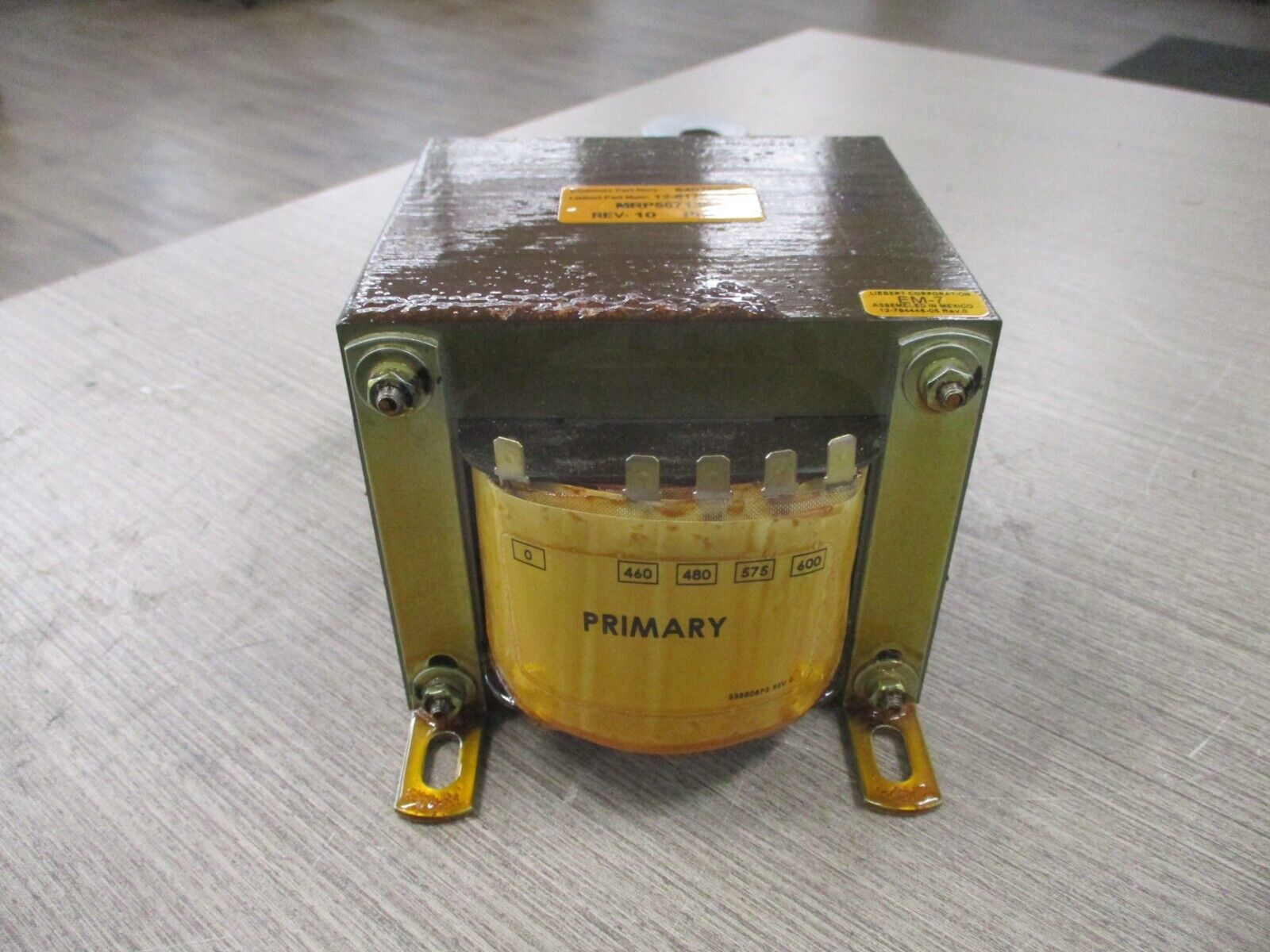 Liebert Transformer 12-817916-00 Rev. 10 Pri : 460/480-575-600 V Used