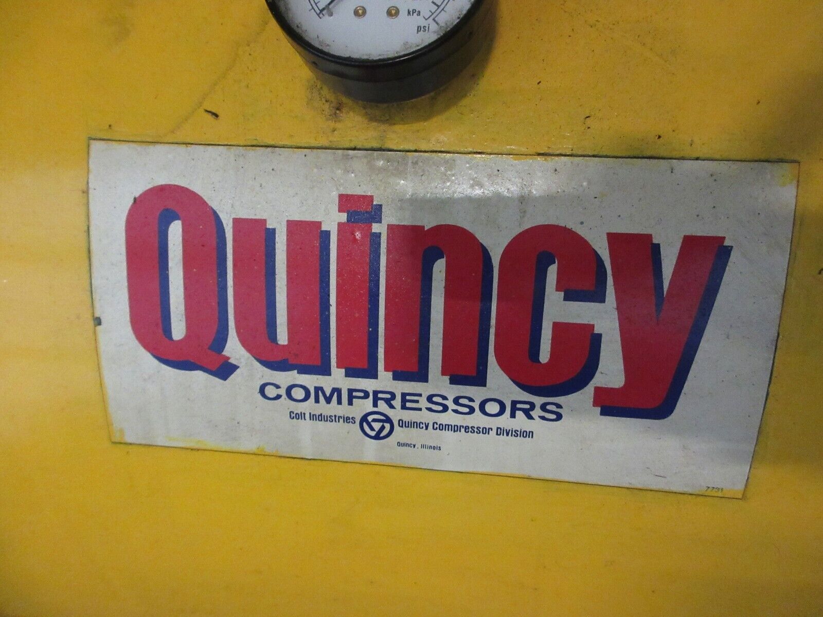Quincy Two-Stage Air Compressor 325-14 Dual 5HP 120-Gallon Tank 460V 3Ph Used