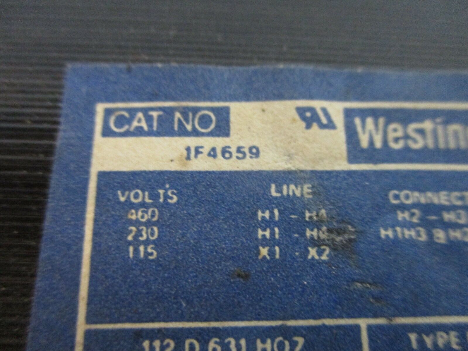 Westinghouse Type MTC Transformer 1F4659 0.300kVA Pri: 230/460V Sec: 115V 60Hz