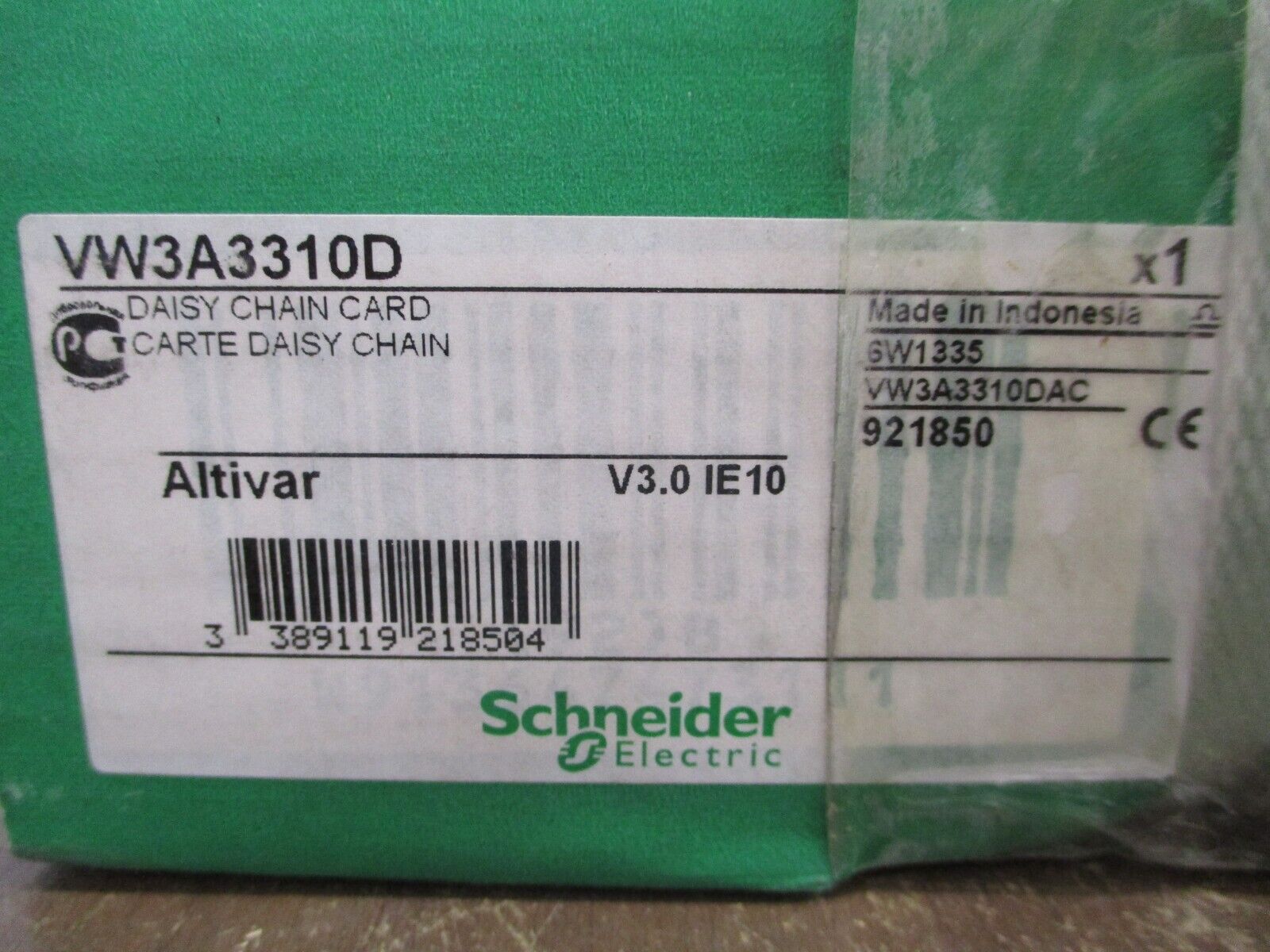 Schneider Electric Altivar Daisy Chain Card VW3A3310D V3.0 IE10 New Surplus