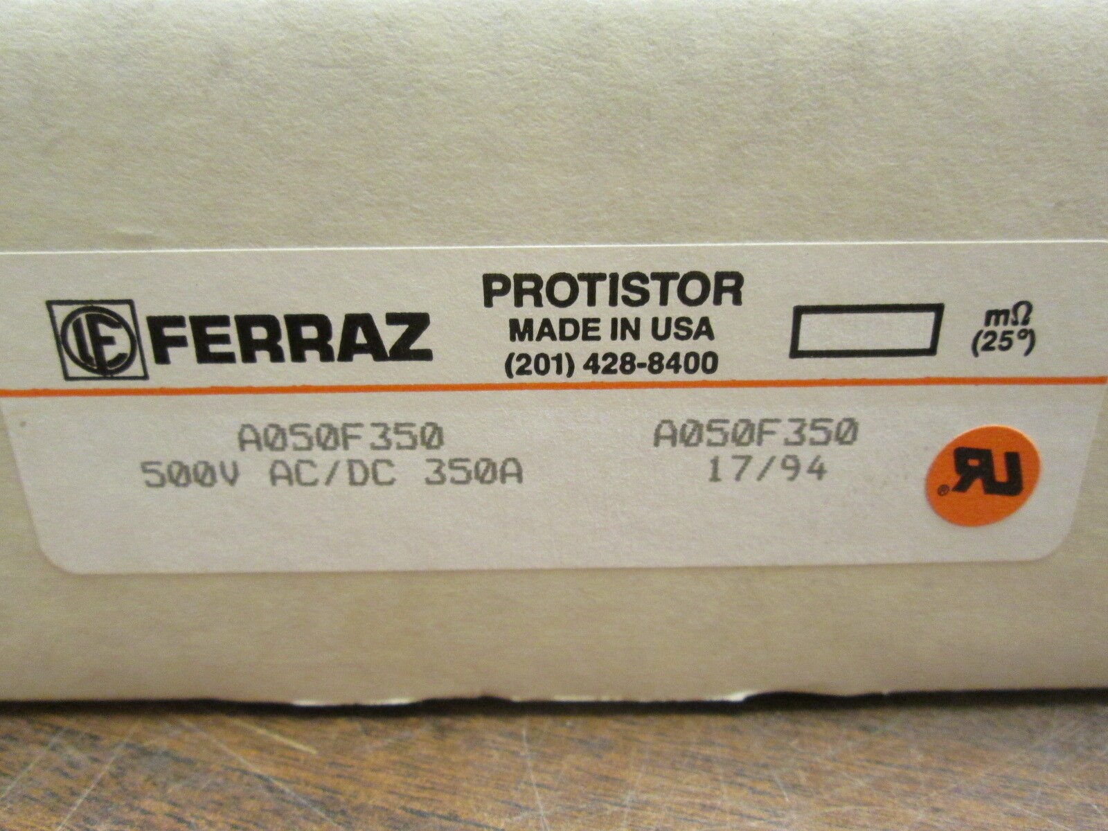 Ferraz Protistor Fuse A050F350 350A 500V *Box of 5* New Surplus