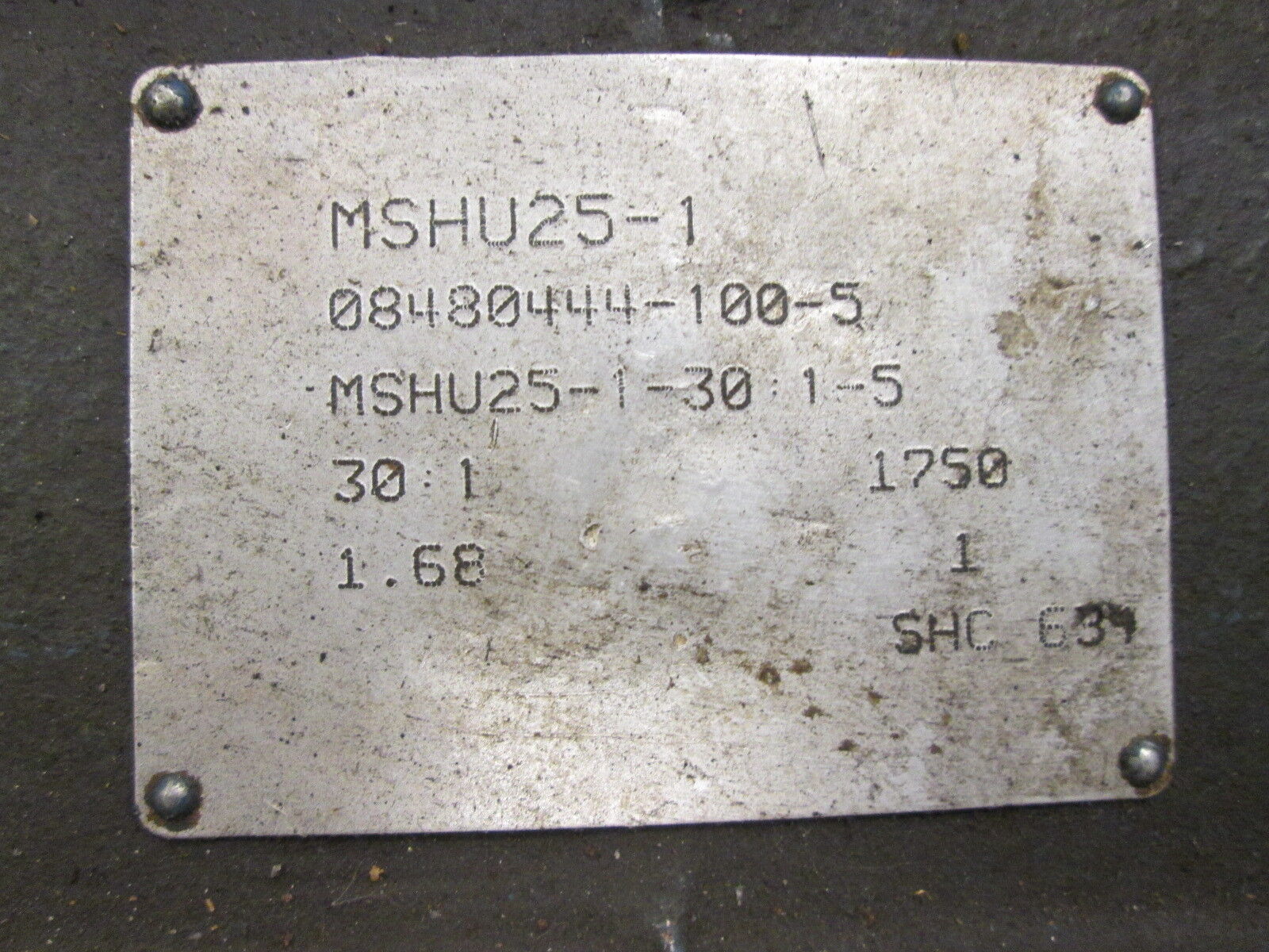 AGMA Cone Drive MSHU25-1 Ratio 30:1 1750RPM Used