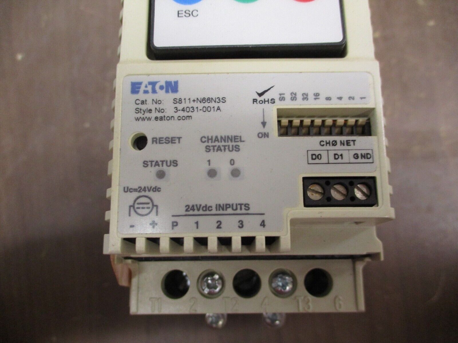 Eaton Soft Start S811+N66N3S 60HP Max 66A 600V 47-63Hz w/ Keypad Used