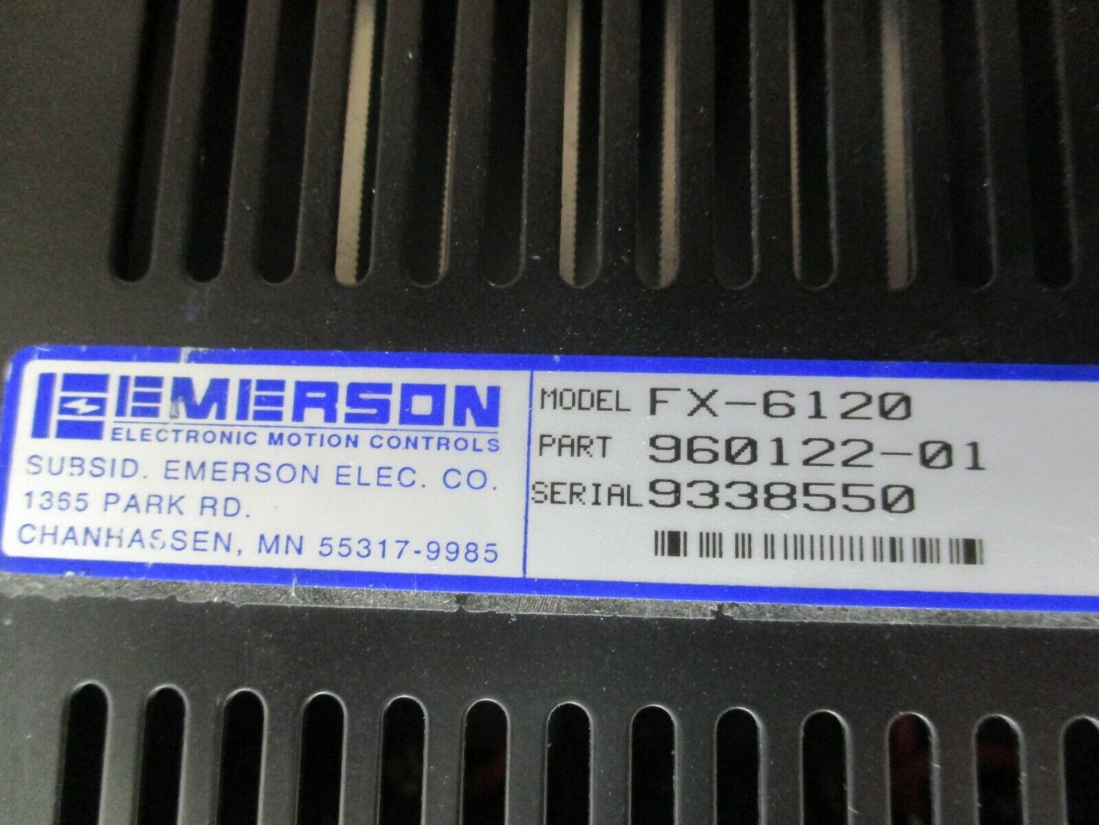 Emerson Positioning Servo Drive FX-6120 Used