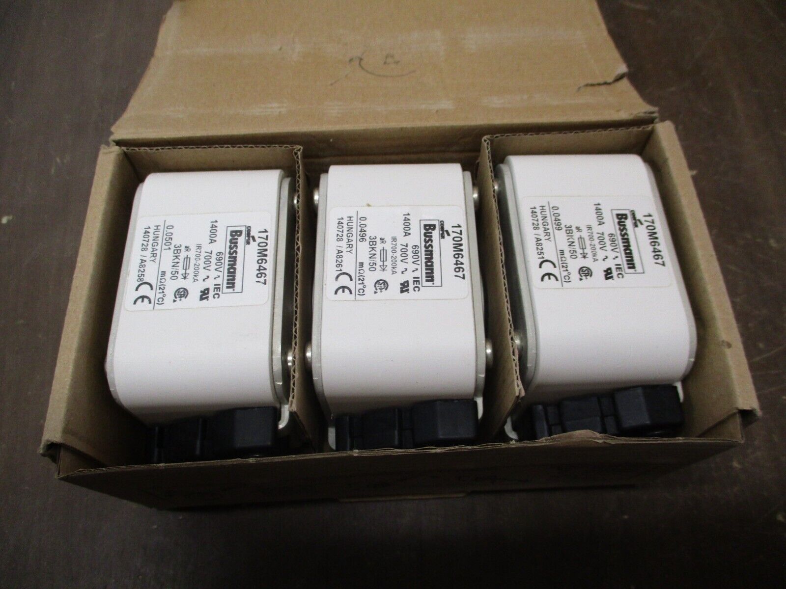 Cooper Bussmann Fuse 170M6467 1400A 690V *Box of 3* New Surplus