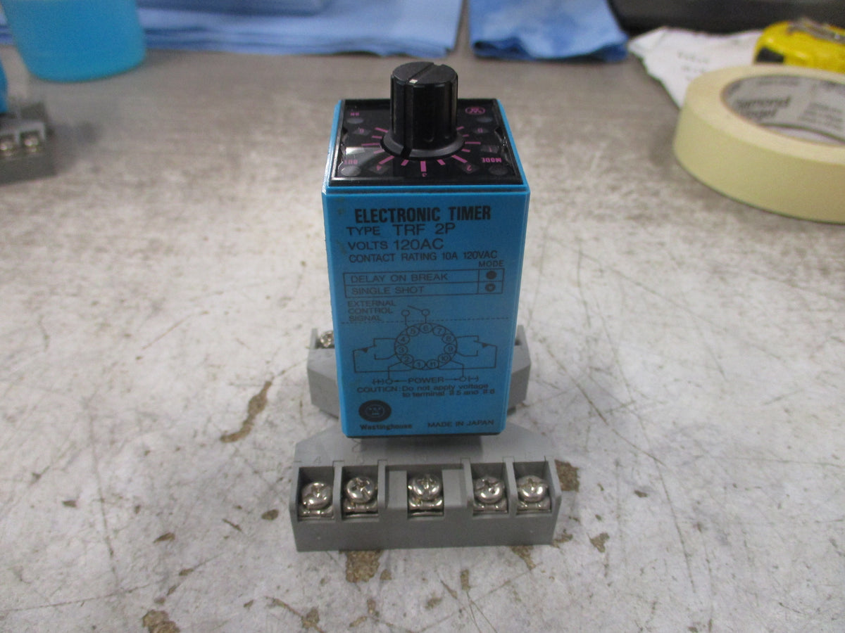 Westinghouse Timer TRF 2P 120VAC 10A Used