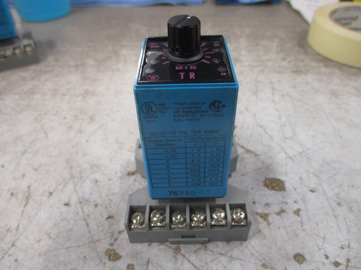 Westinghouse Timer TRF 2P 120VAC 10A Used