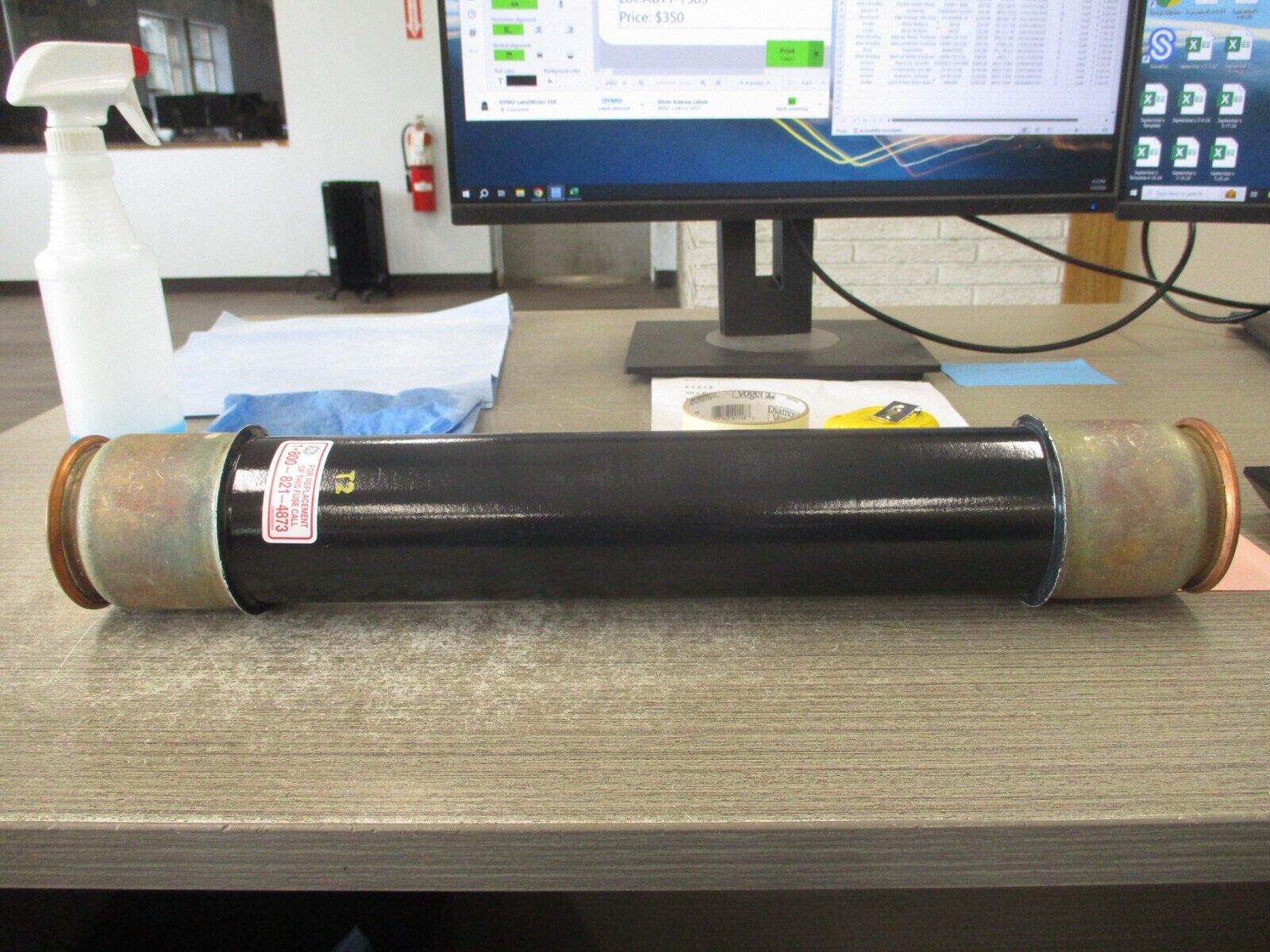 GE Type EJ 0-1D Fuse 9F60 FMH015 15E 15.5kV 60Hz Used