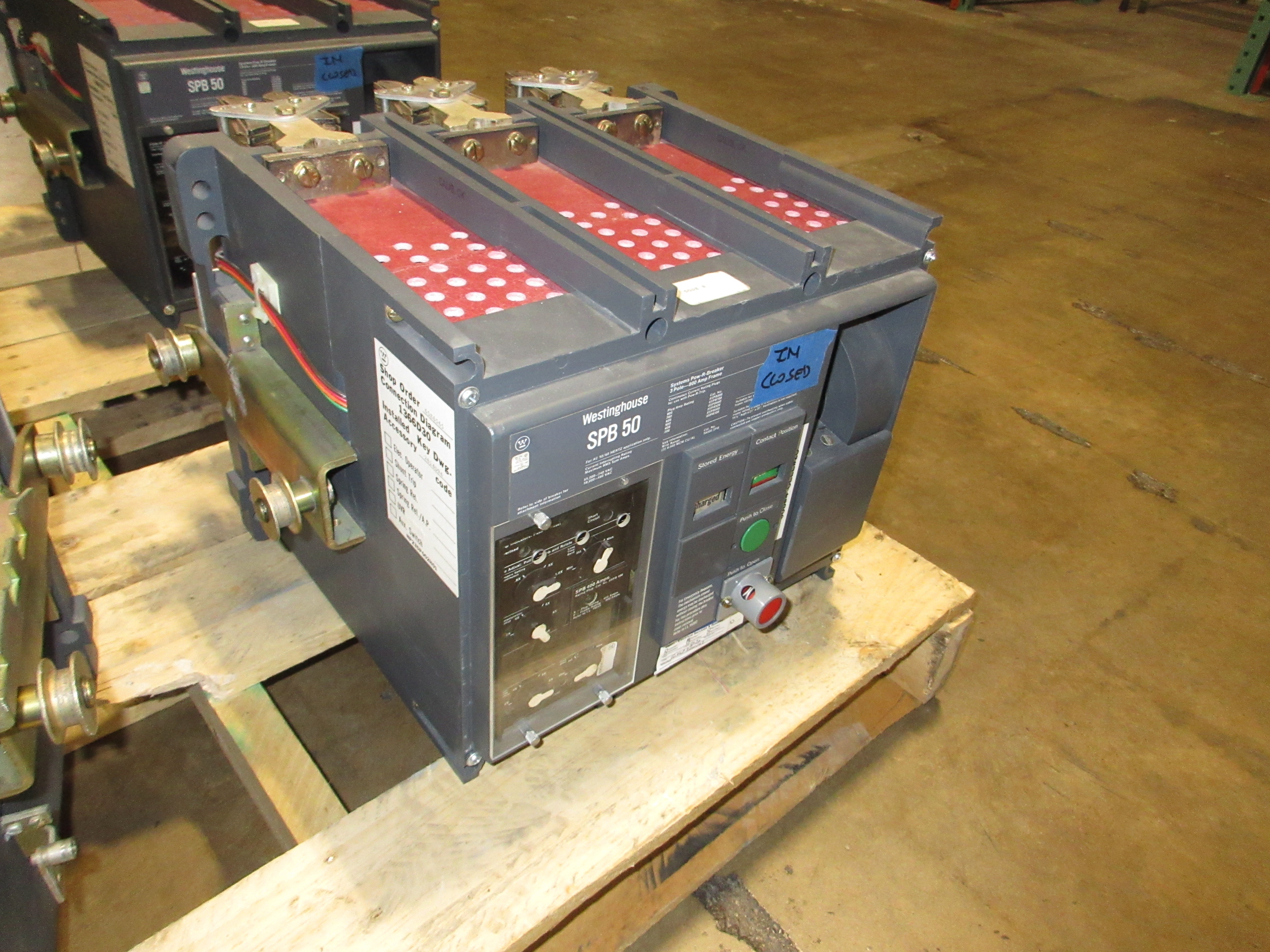 Westinghouse Circuit Breaker SPB 50 800A Frame 400A Plug 3P 50/60Hz Used