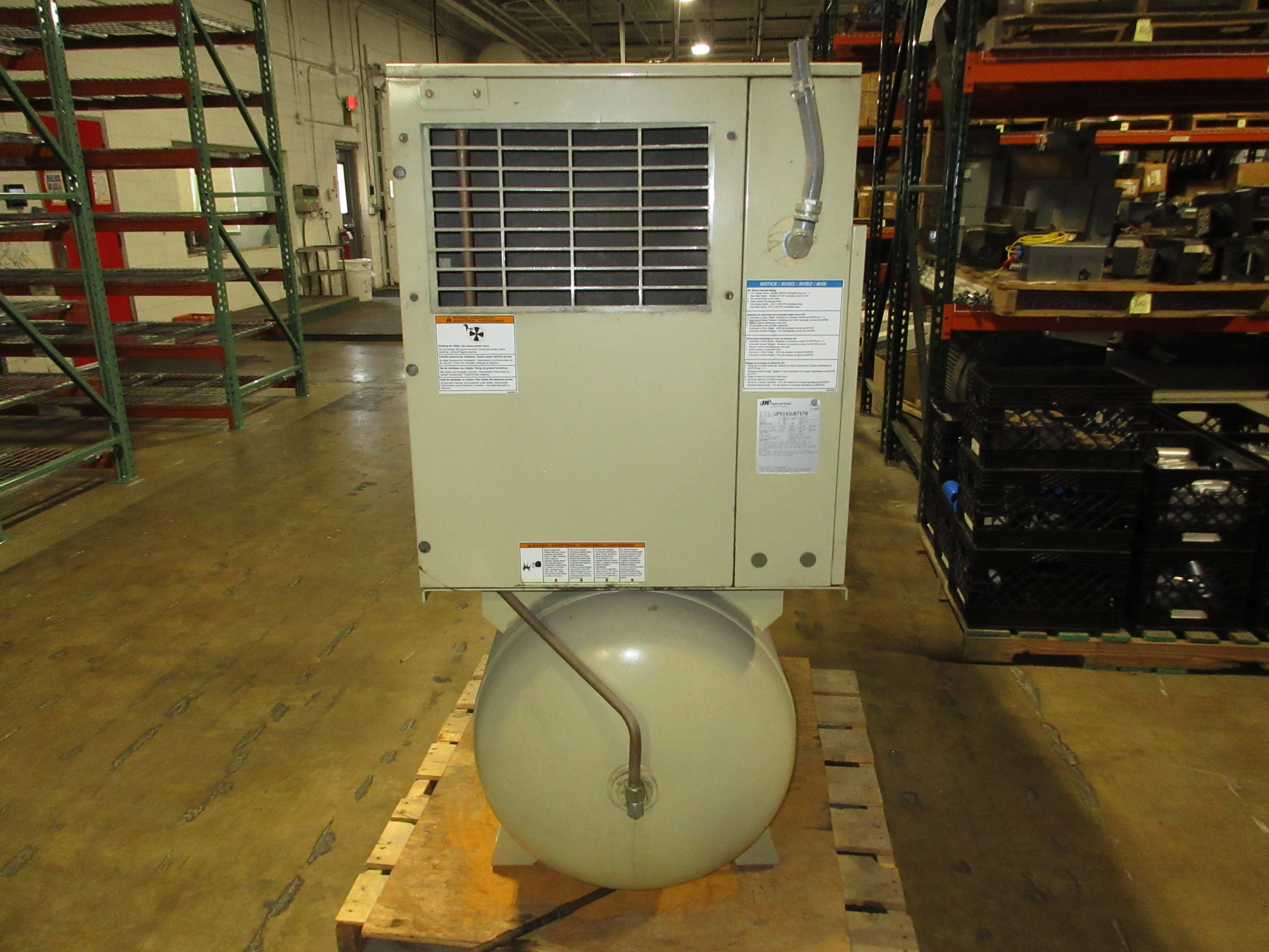 Ingersoll Rand Rotary Screw Air Compressor UP6-15c-125 55CFM 6250RPM 3Ph Used