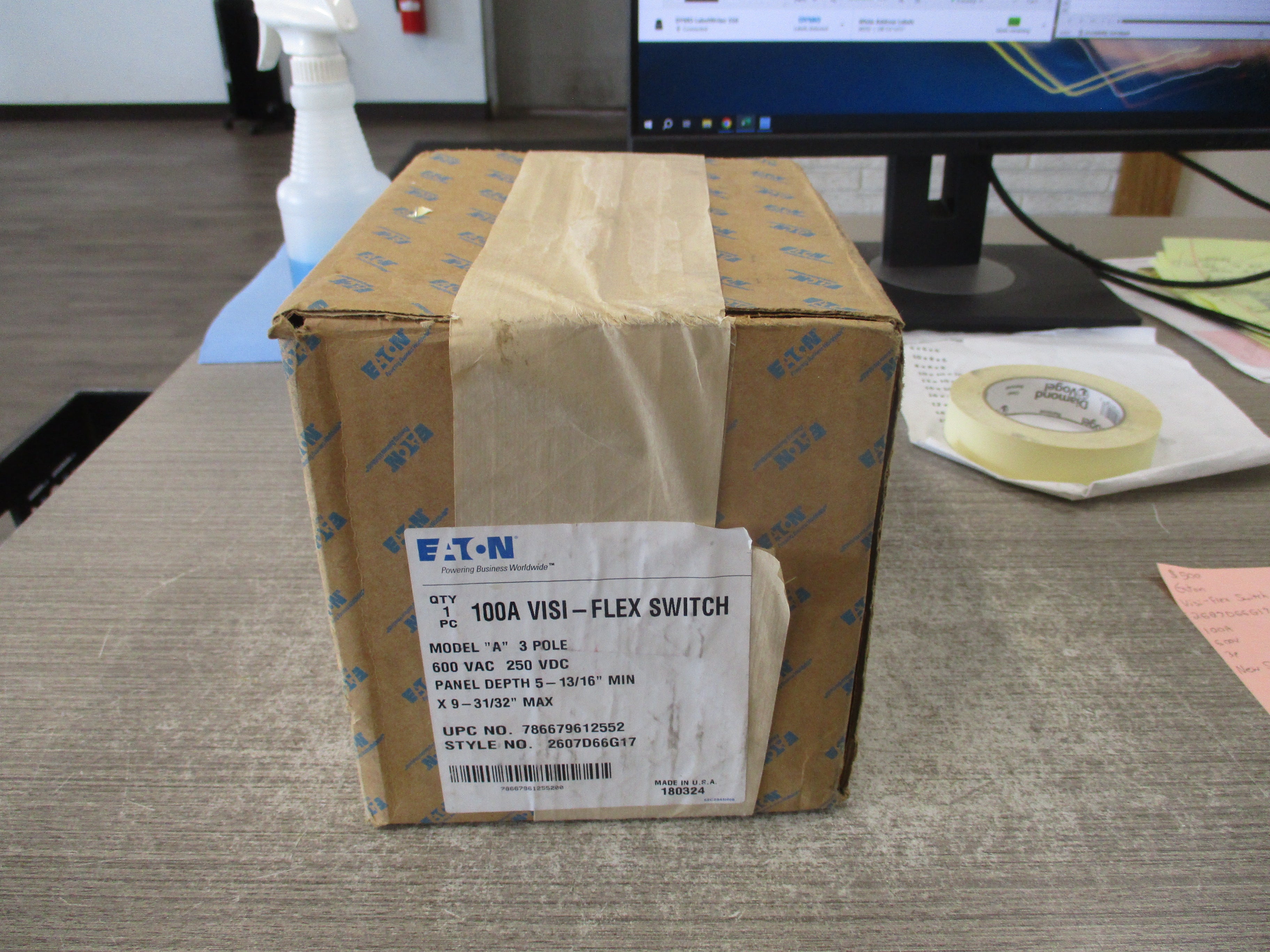 Eaton Visi-Flex Switch 2607D66G17 100A 600V 3P New Surplus