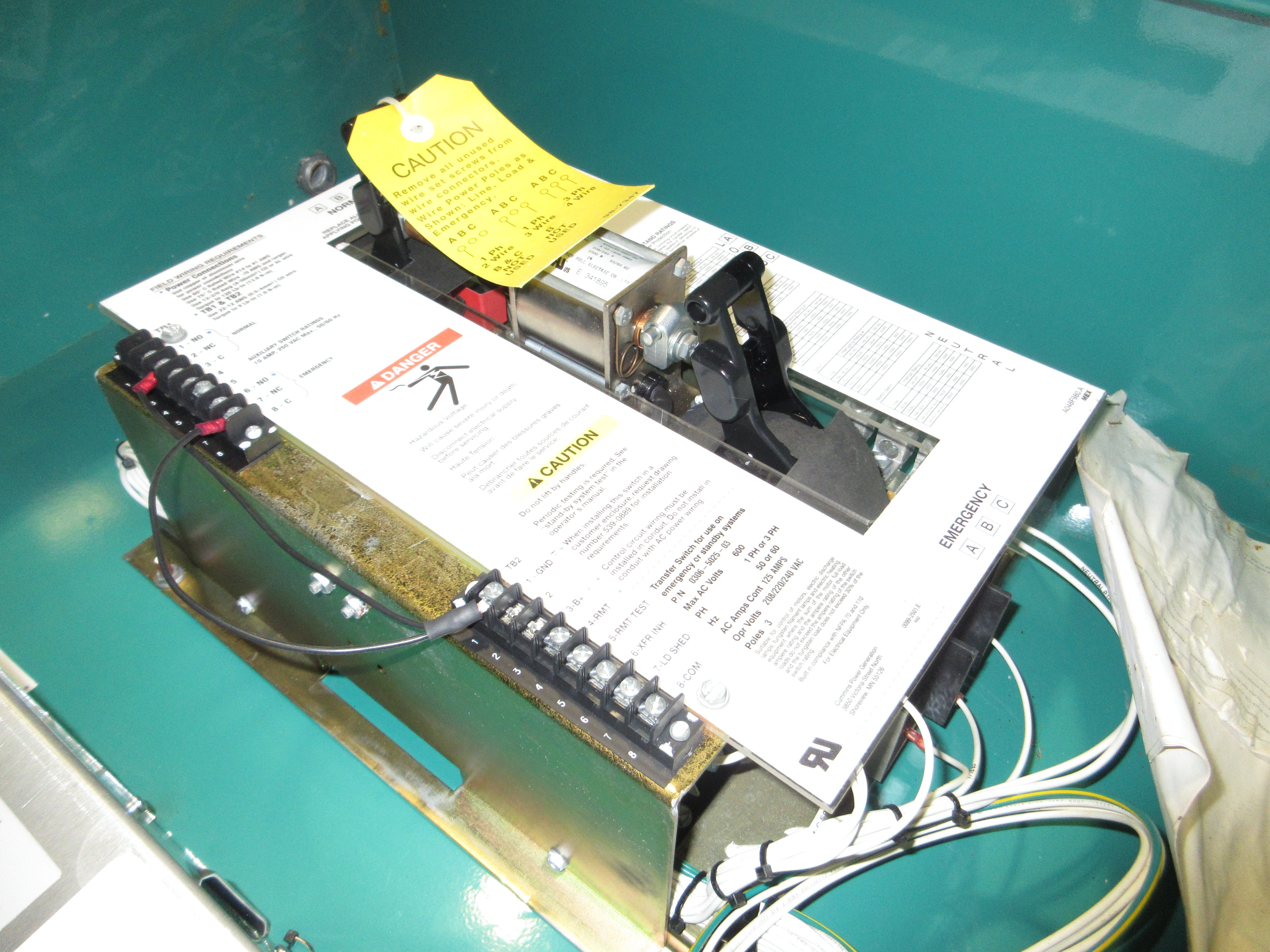 Cummins PowerCommand Automatic Transfer Switch OTPCA-1519852 125A 208V 60Hz 3P