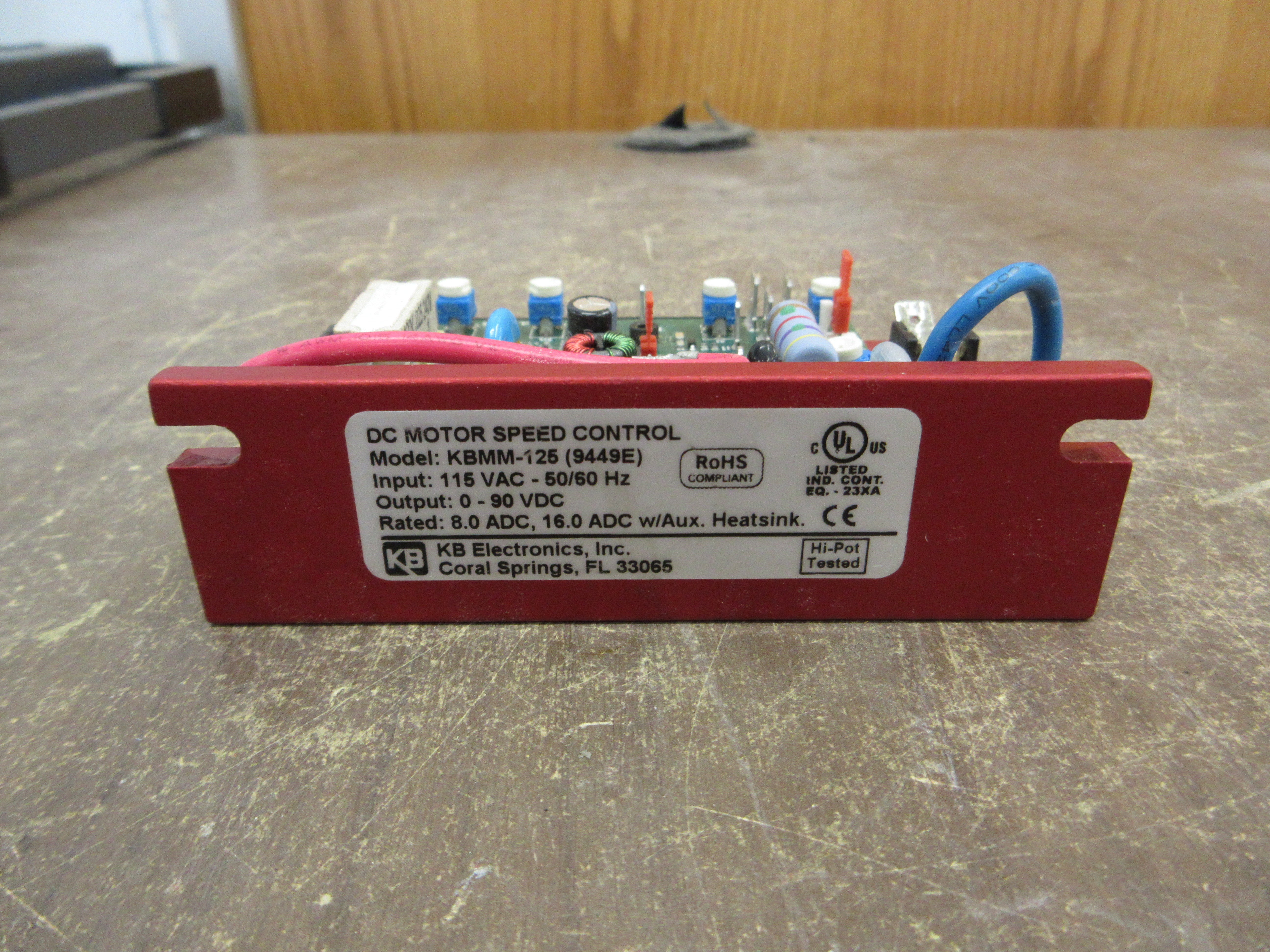 KB Electronics DC Motor Speed Control KBMM-125 (9449E) Output: 0-90VDC Used