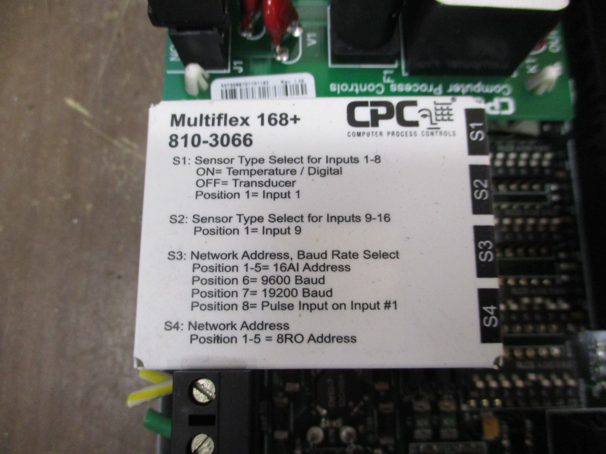 CPC Multiflex 168+ Board 810-3066 Used