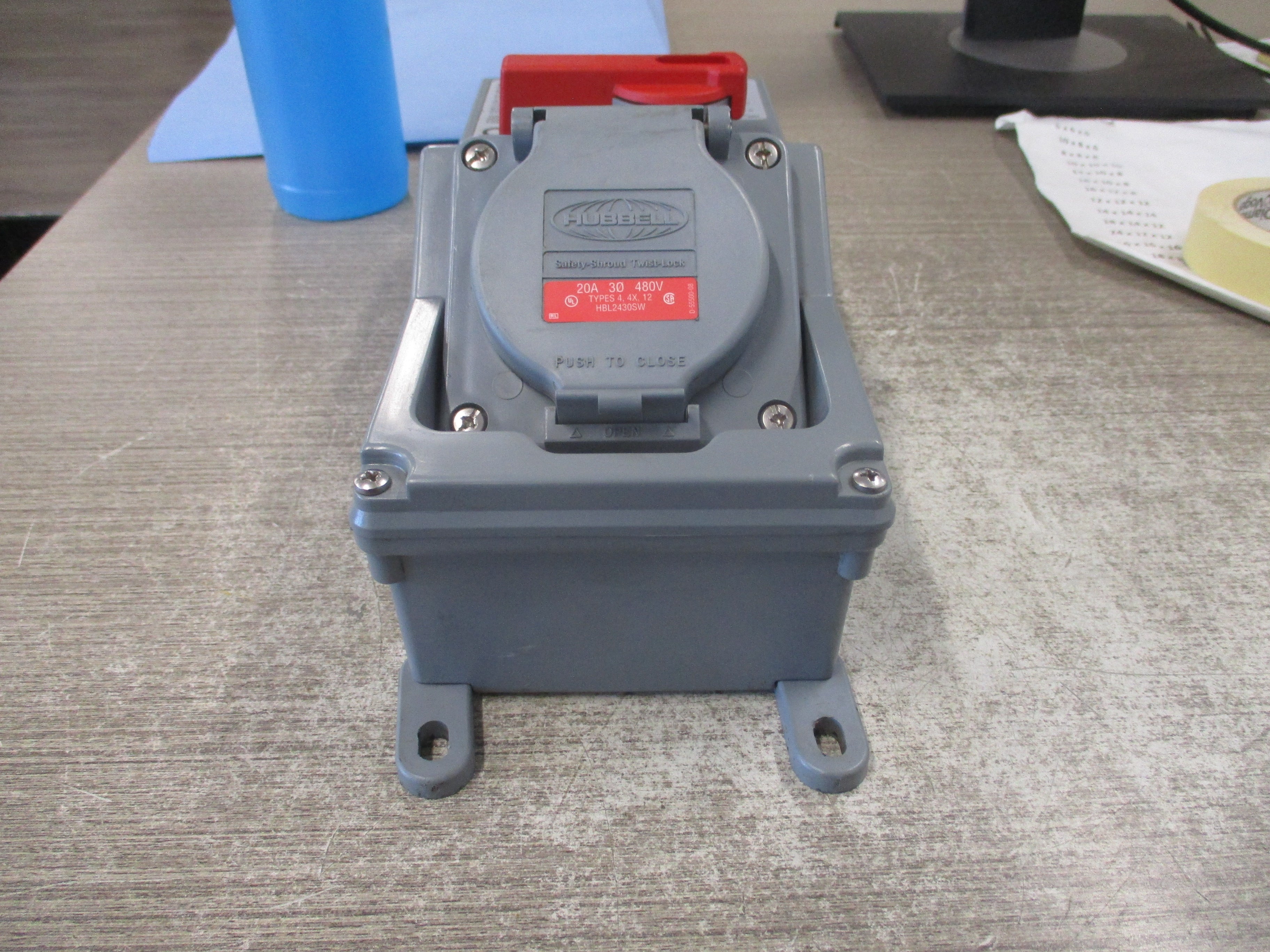 Hubbell Circuit - Lock Mechanical Interlock HBLMITL/HBL2430SW 20A 3Ph 480V Type 4X,12 Used