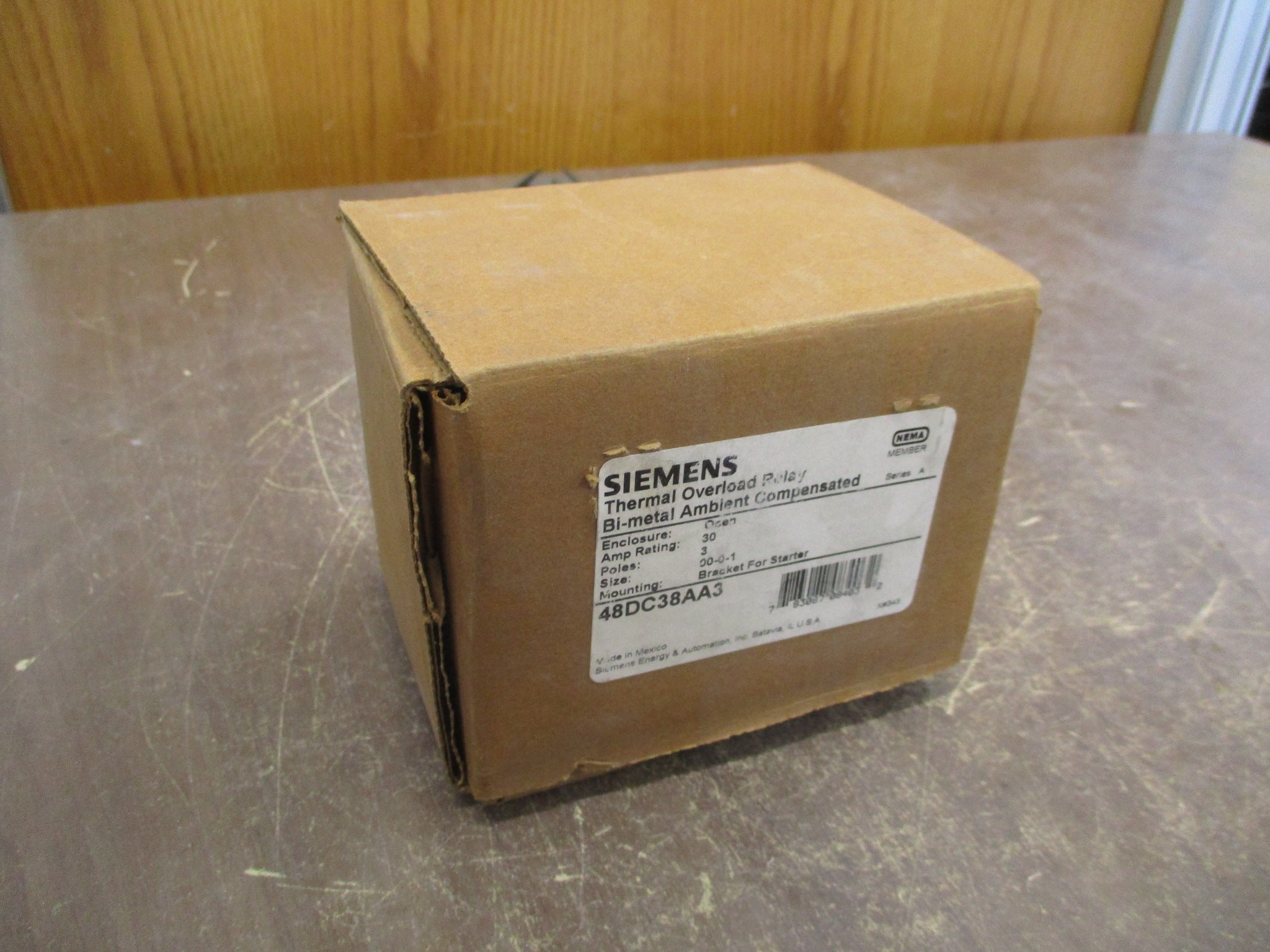 Siemens Overload Relay 48DC38AA3 30A 3P New Surplus