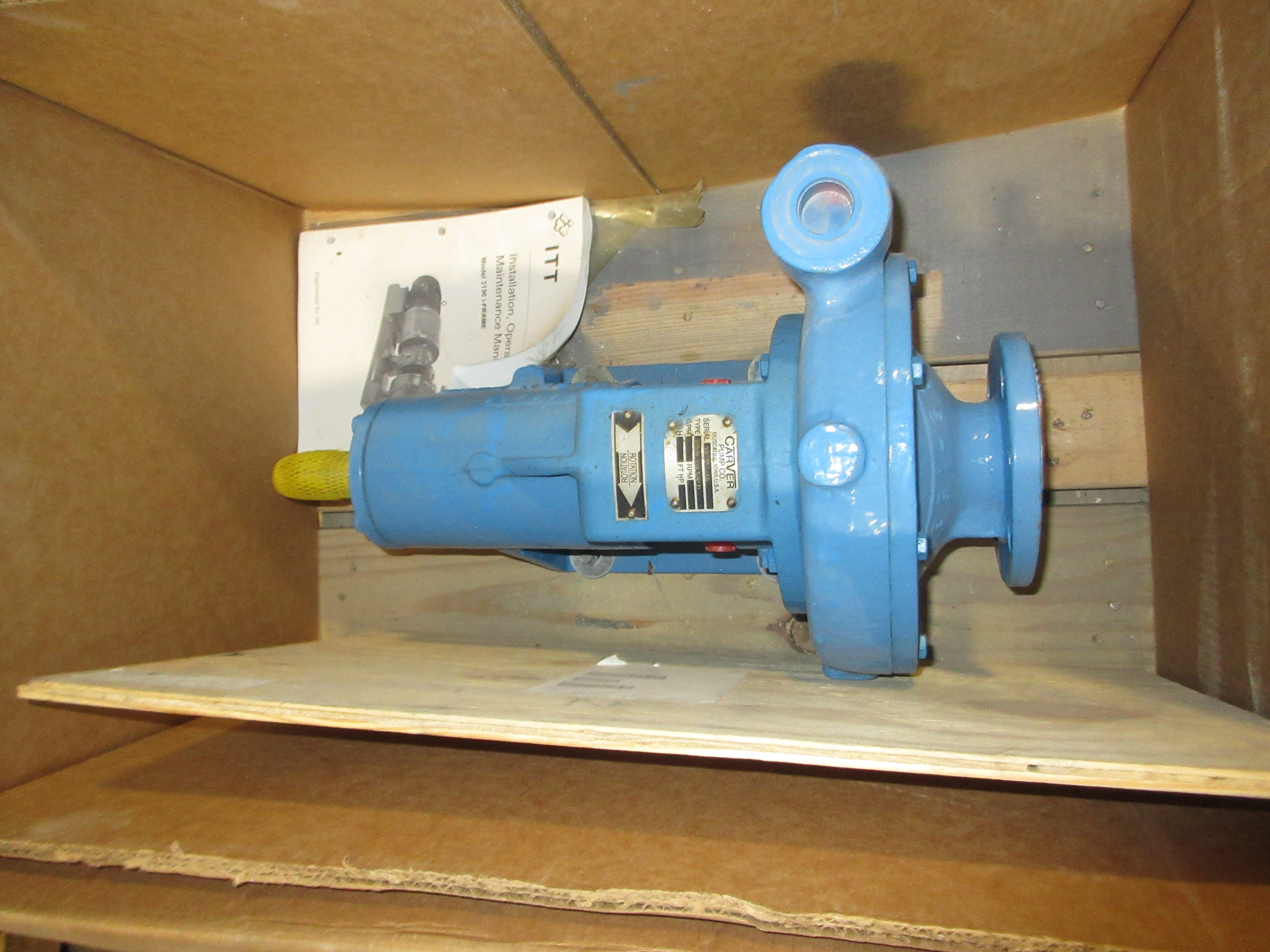 Carver Pump Co. Pump KF50-OH 1X2X8 3/16" C1 *No Box* New Surplus
