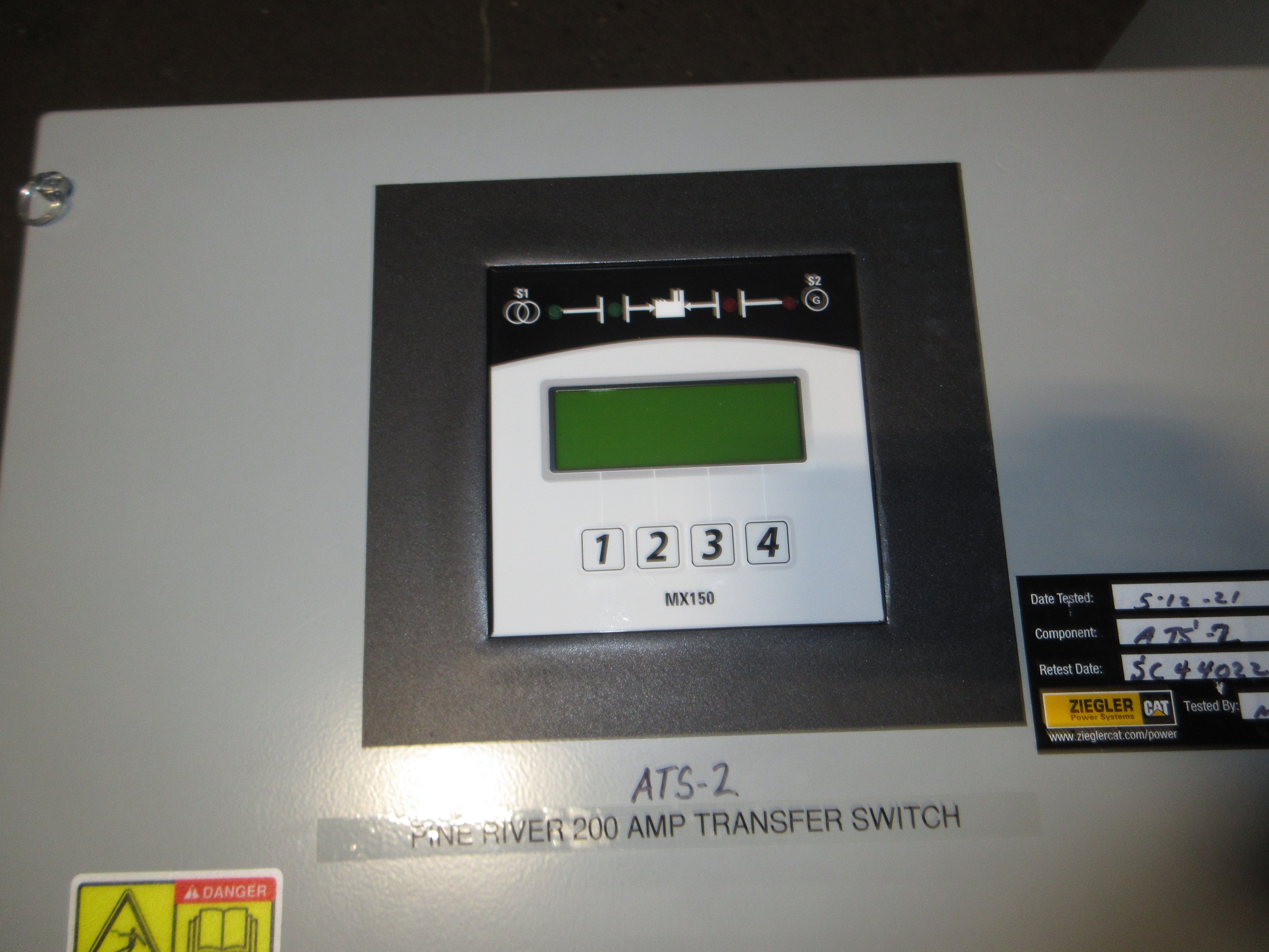 CAT Automatic Transfer Switch CTG 200A 277/480V 3Ph 60Hz Used