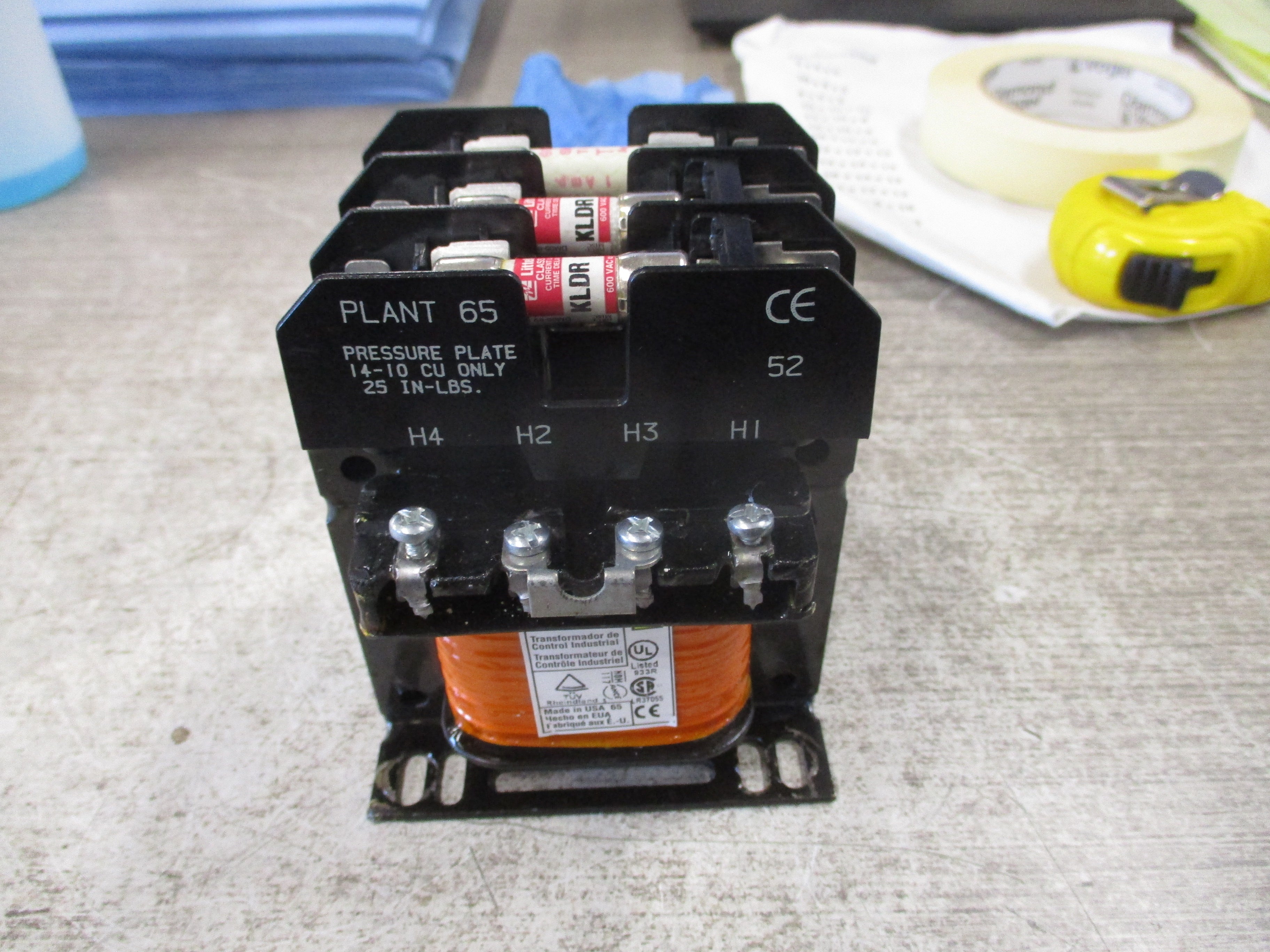 Square D Transformer 9070TF100D1 0.1kVA Pri: 240/480V Sec: 120V 50/60Hz * Fuses May Vary* Used